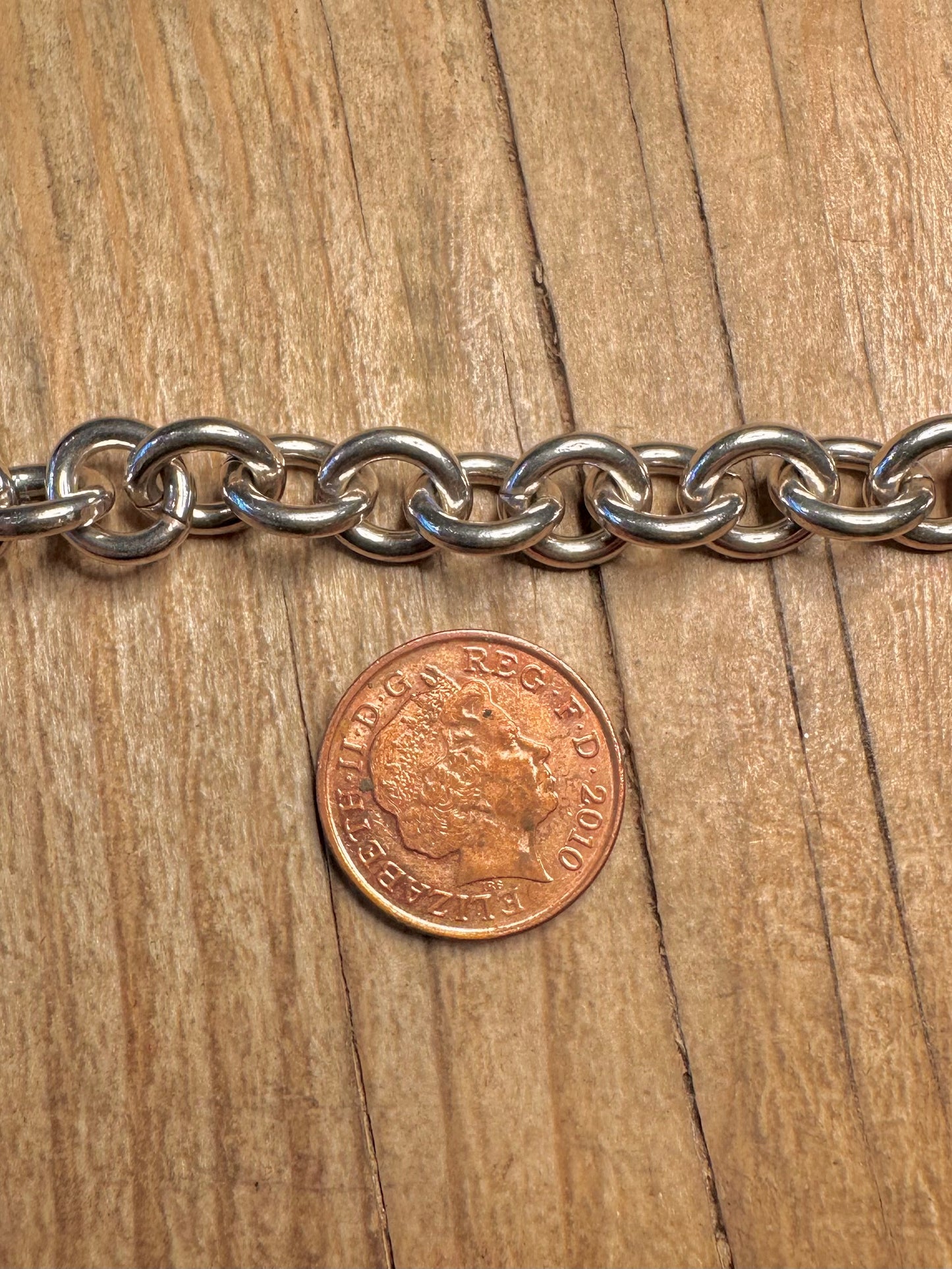 Vintage Tiffany & Co Arrow T Bar Belcher Style 925 Sterling Silver 8 inch Bracelet