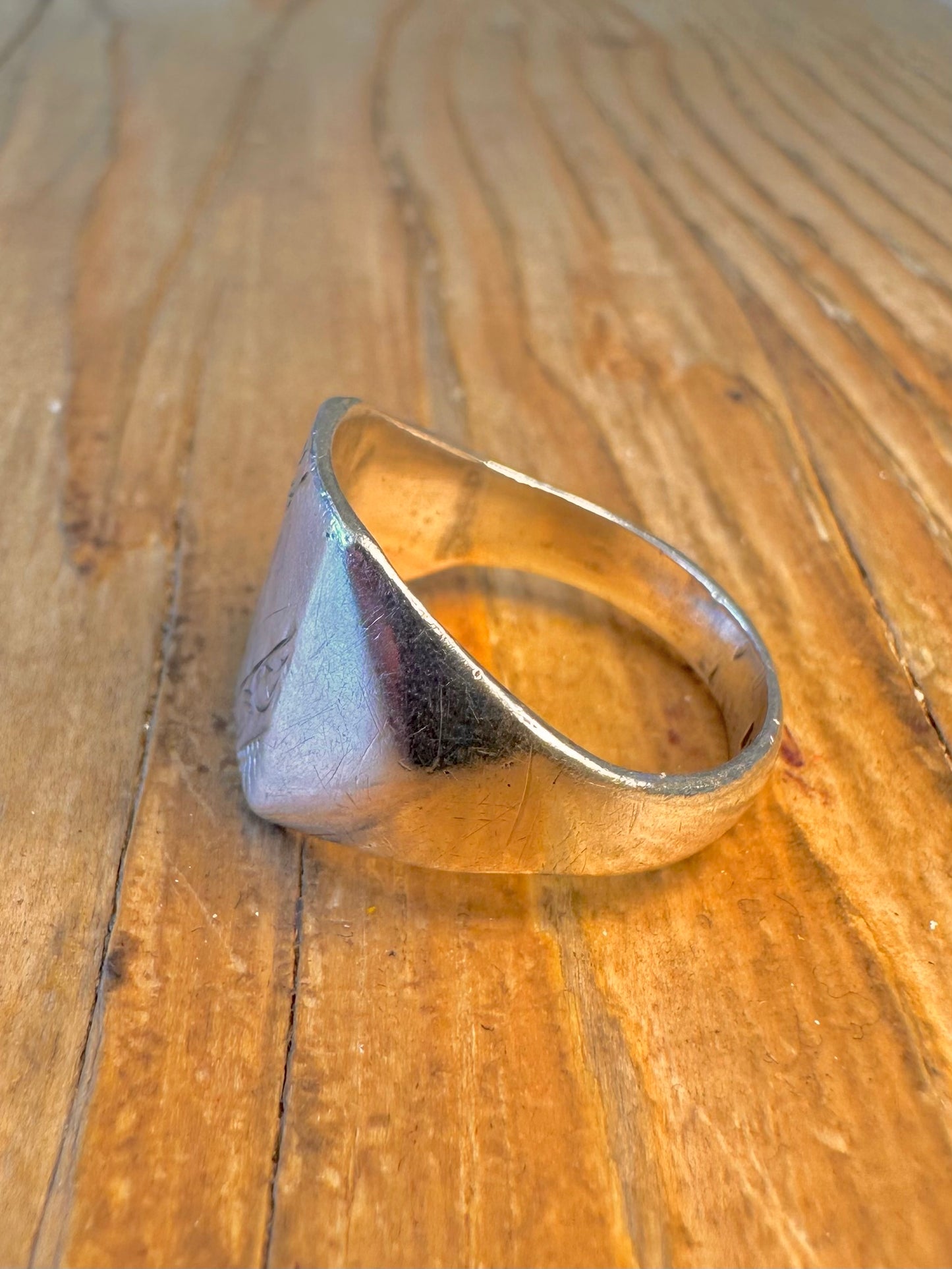 Engraved 1977 Signet Dublin 925 Sterling Silver Size R1/2 Ring