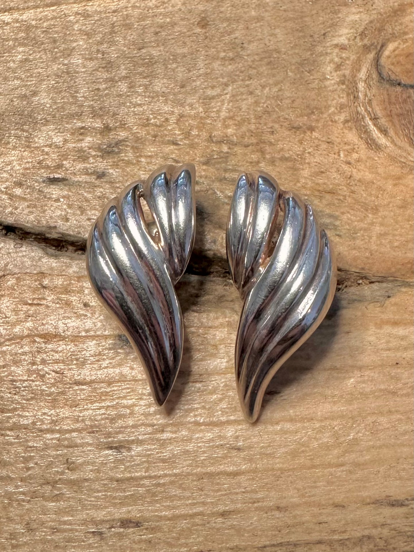 Vintage Wings 925 Silver Earrings