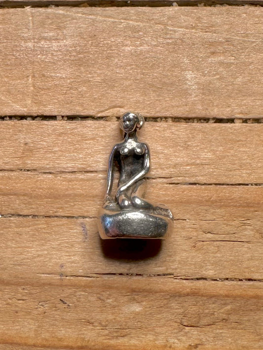 Vintage Bernhard Hertz Little Mermaid Denmark 925 Sterling Silver Charm Pendant