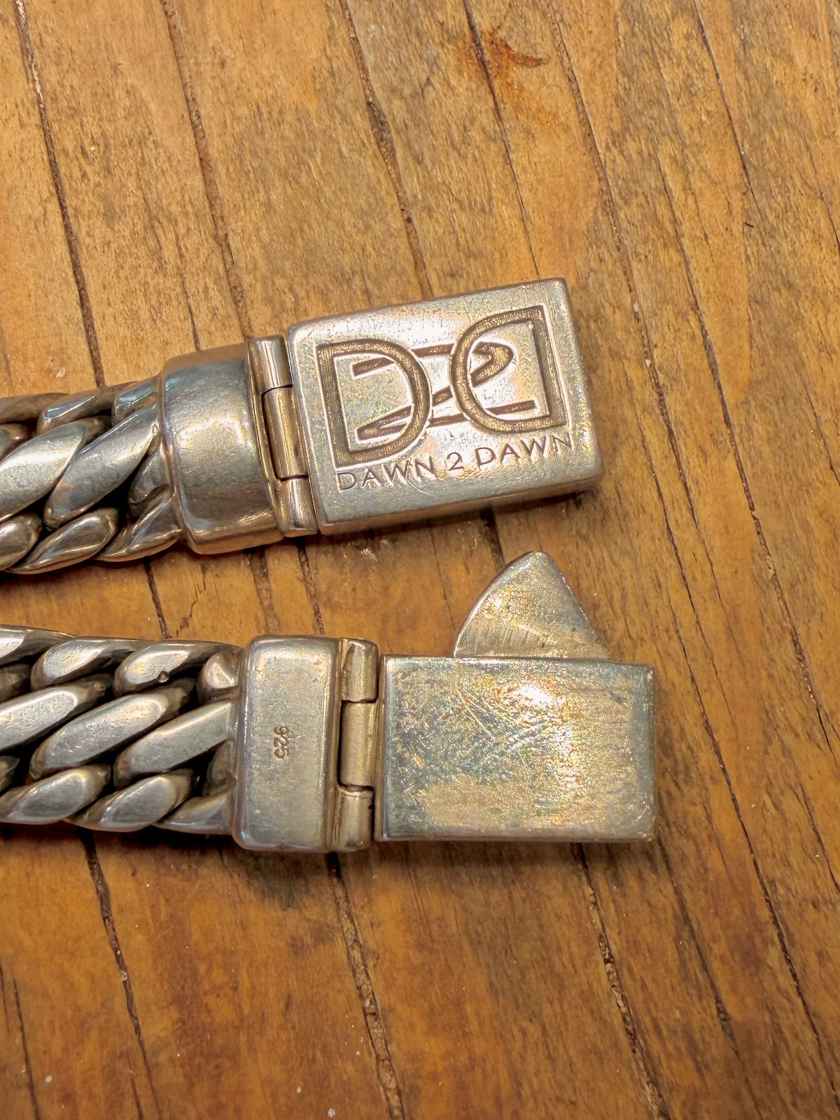 Dawn 2 Dawn Close Link Curb Chain Flat 925 Sterling Silver 7.5 inch Bracelet