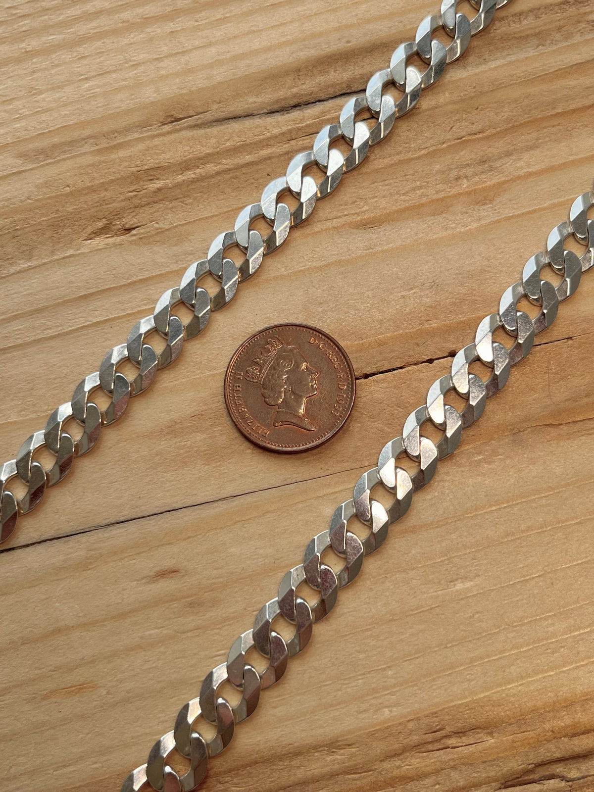 Flat Cuban Curb Link 925 Sterling Silver 20 Inch Necklace