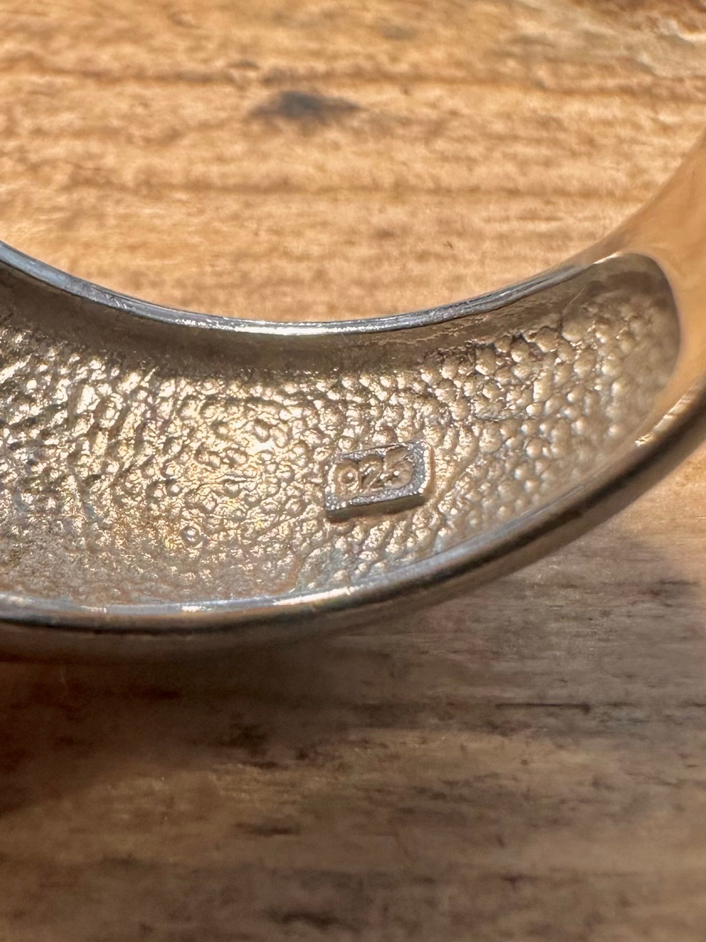 Vintage Smokey Quarts 925 Silver Size N Ring