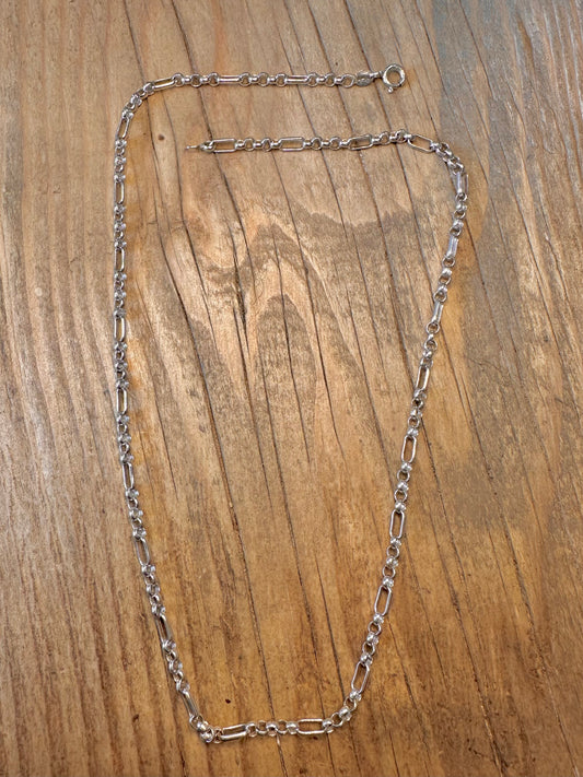 Belcher and Bar Link 925 Sterling Silver 19 inch Necklace