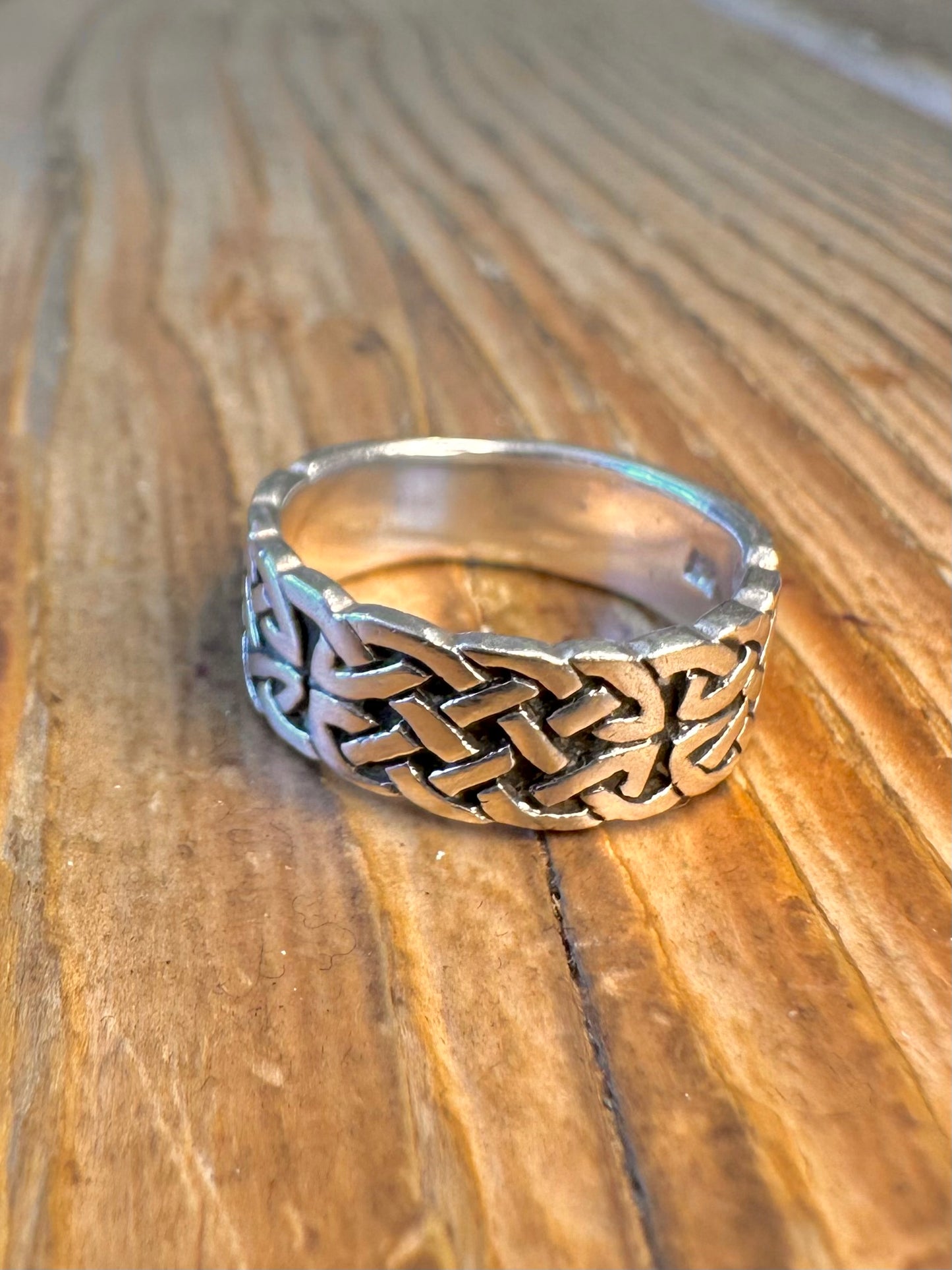 Celtic Band 925 Sterling Silver Size K1/2 Ring