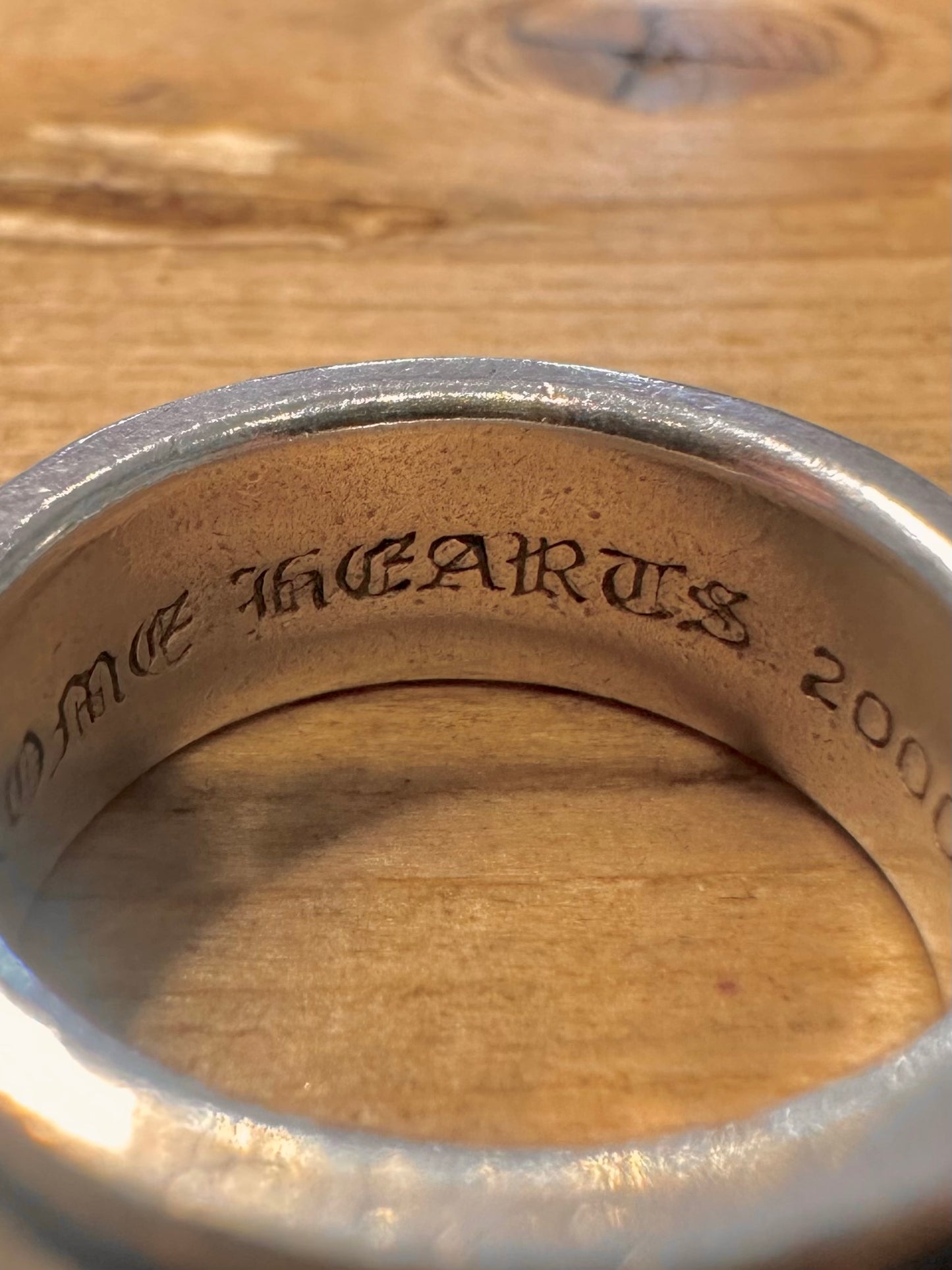 CHROME HEARTS 2000 Narrow Vine Band 925 Silver Size Q1/2 Ring