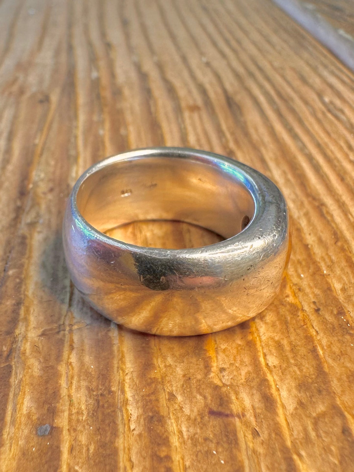 Chunky Citrine Band Maker Quinn Heavy 925 Sterling Silver Size P Ring