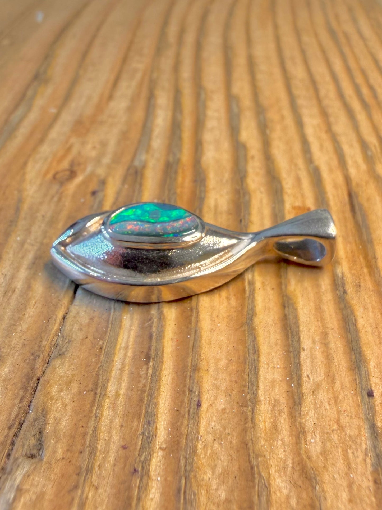 Abstract Opal 925 Sterling Silver Pendant