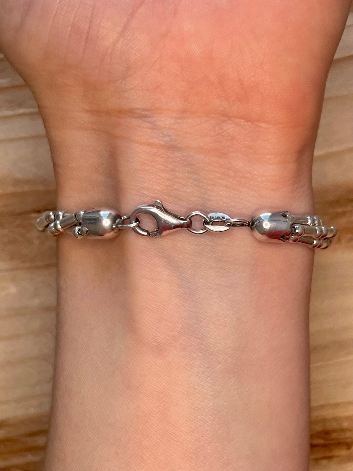Twisted Multi Strand 925 Chester Sterling Silver 7.75 Inch Bracelet