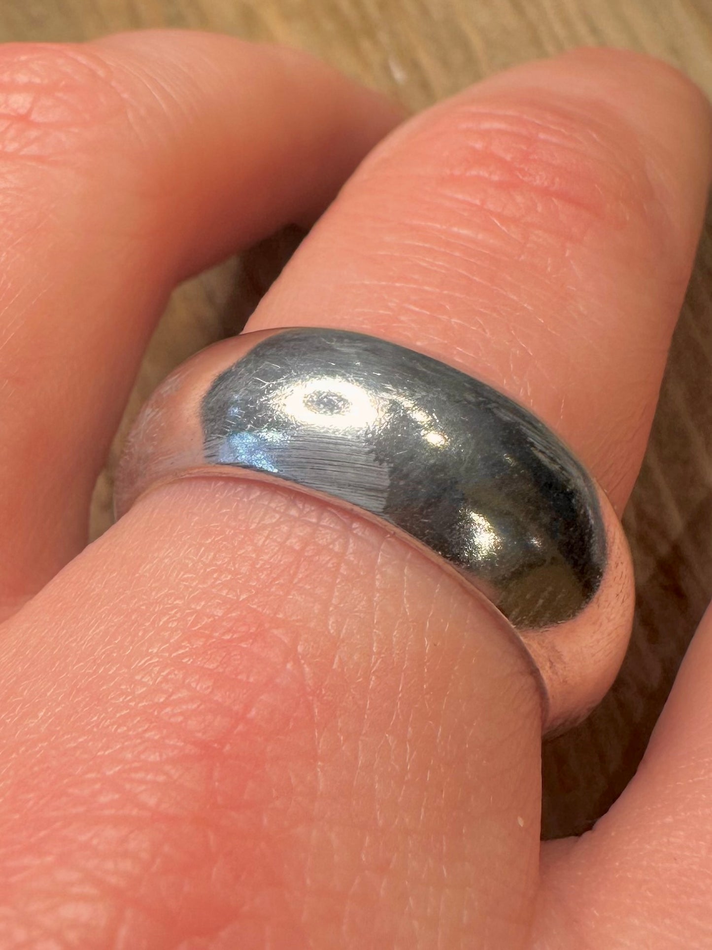 Vintage Chunky Band 925 Sterling Silver Size V Ring