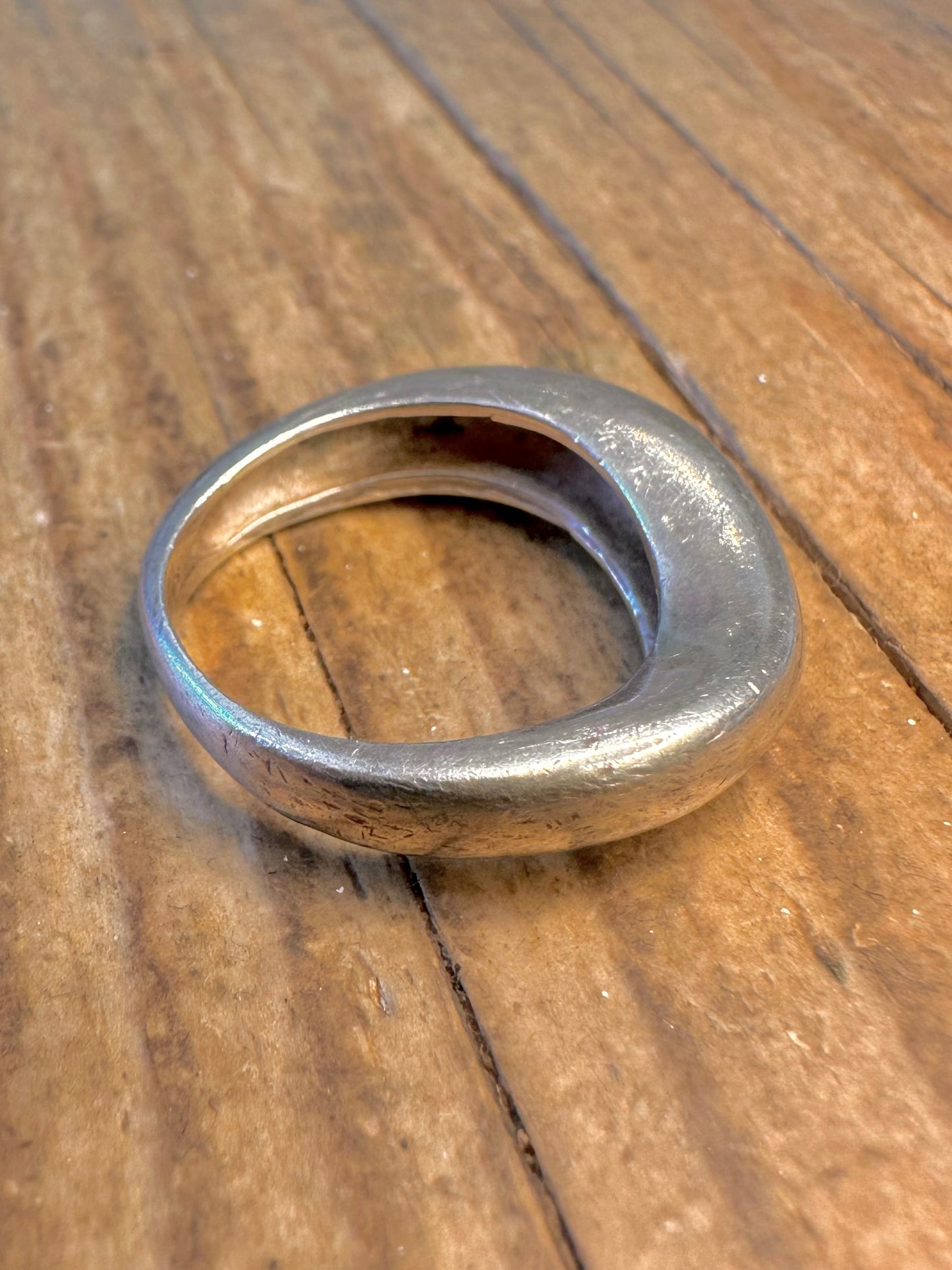 Abstract Wavy Band 925 Sterling Silver Size M1/2 Ring