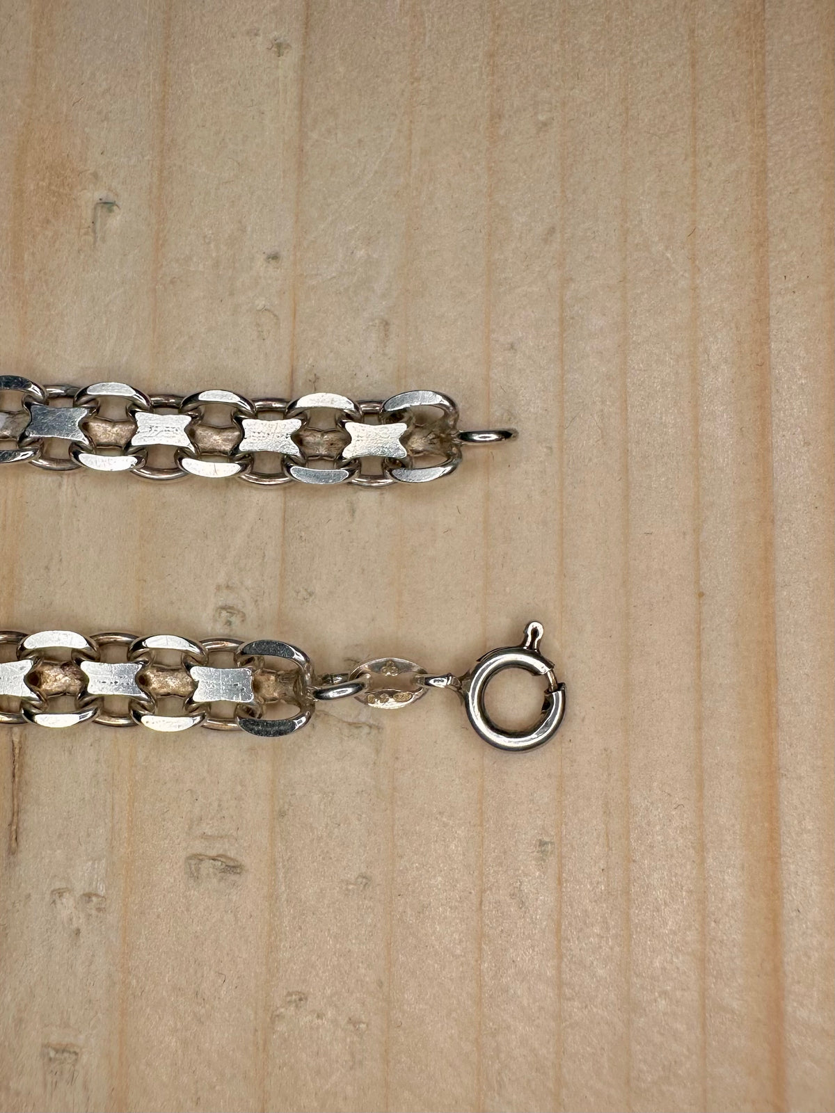 Flat Multi Link 925 Sterling Silver 7.25 inch Bracelet