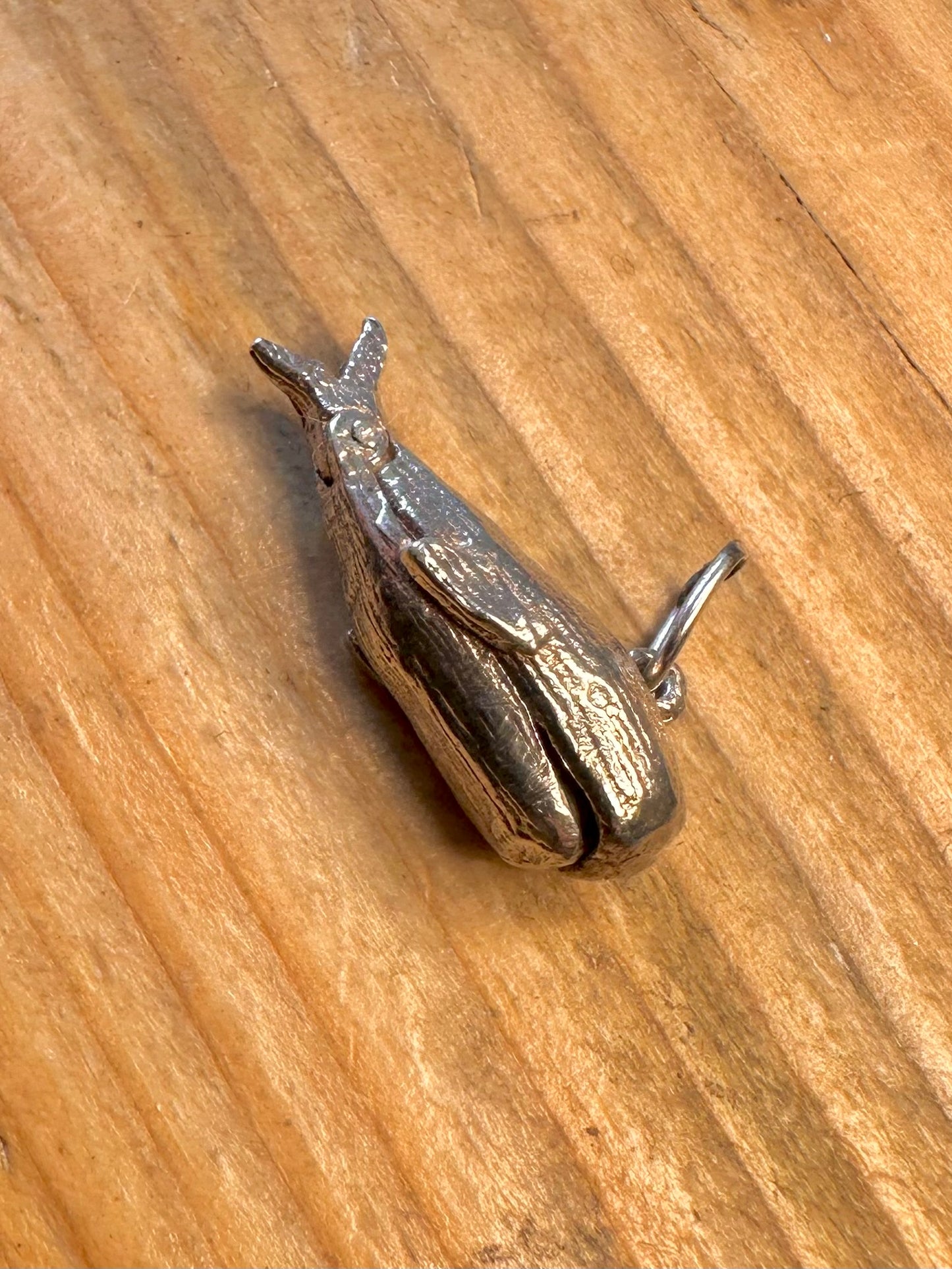 Articulated Whale Jonah 925 Sterling Silver Charm Pendant