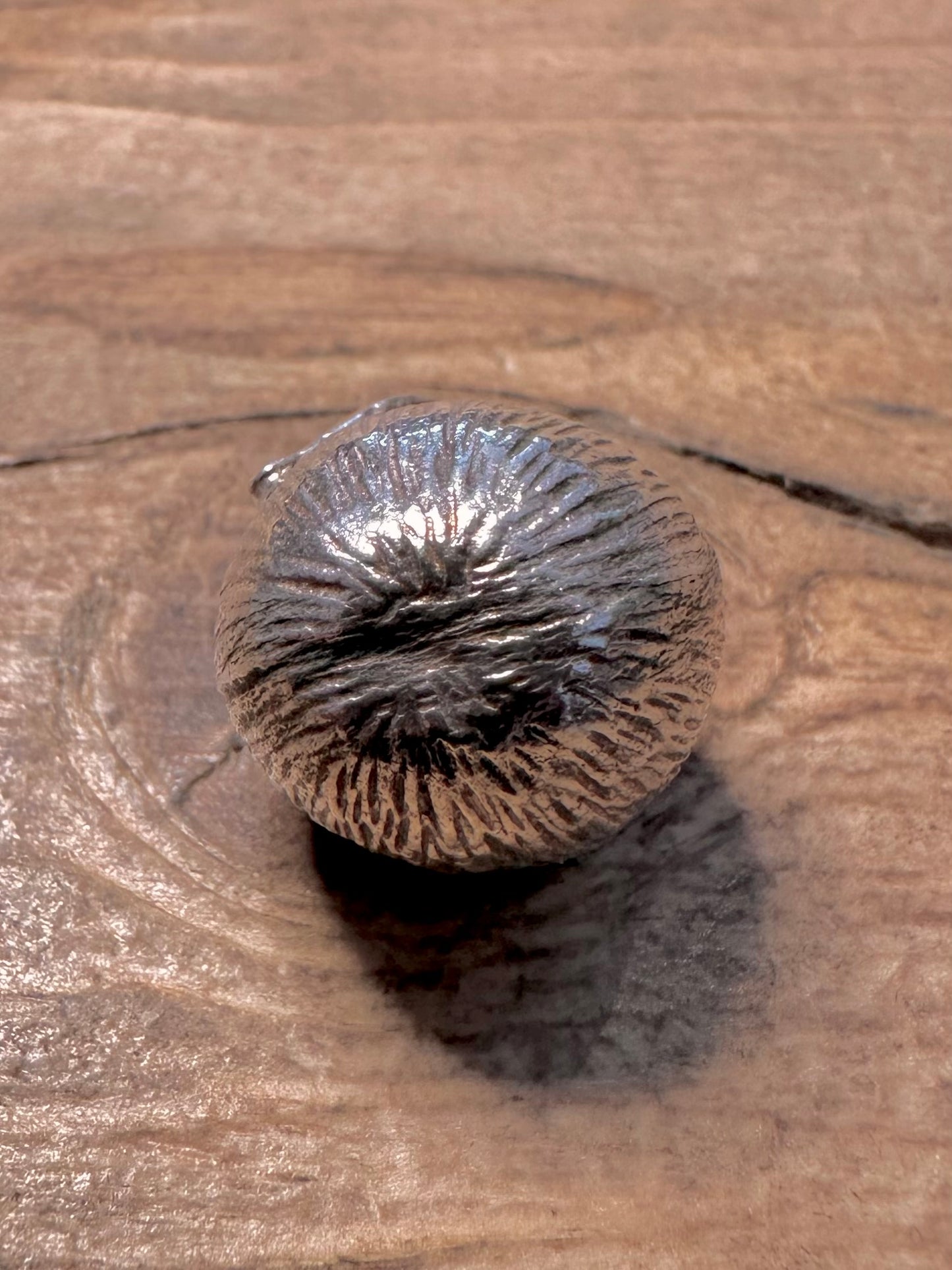 Vintage Apple Textured 925 Silver Pendant