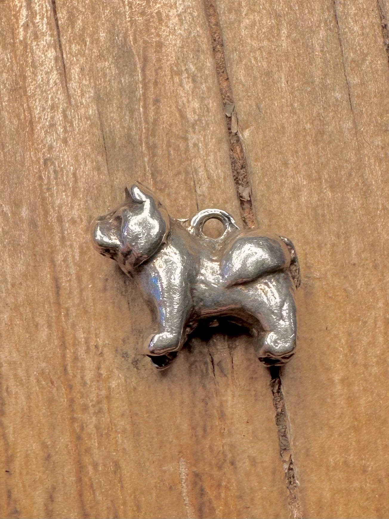 Vintage Chu Chu Dog 925 Sterling Silver Charm Pendant