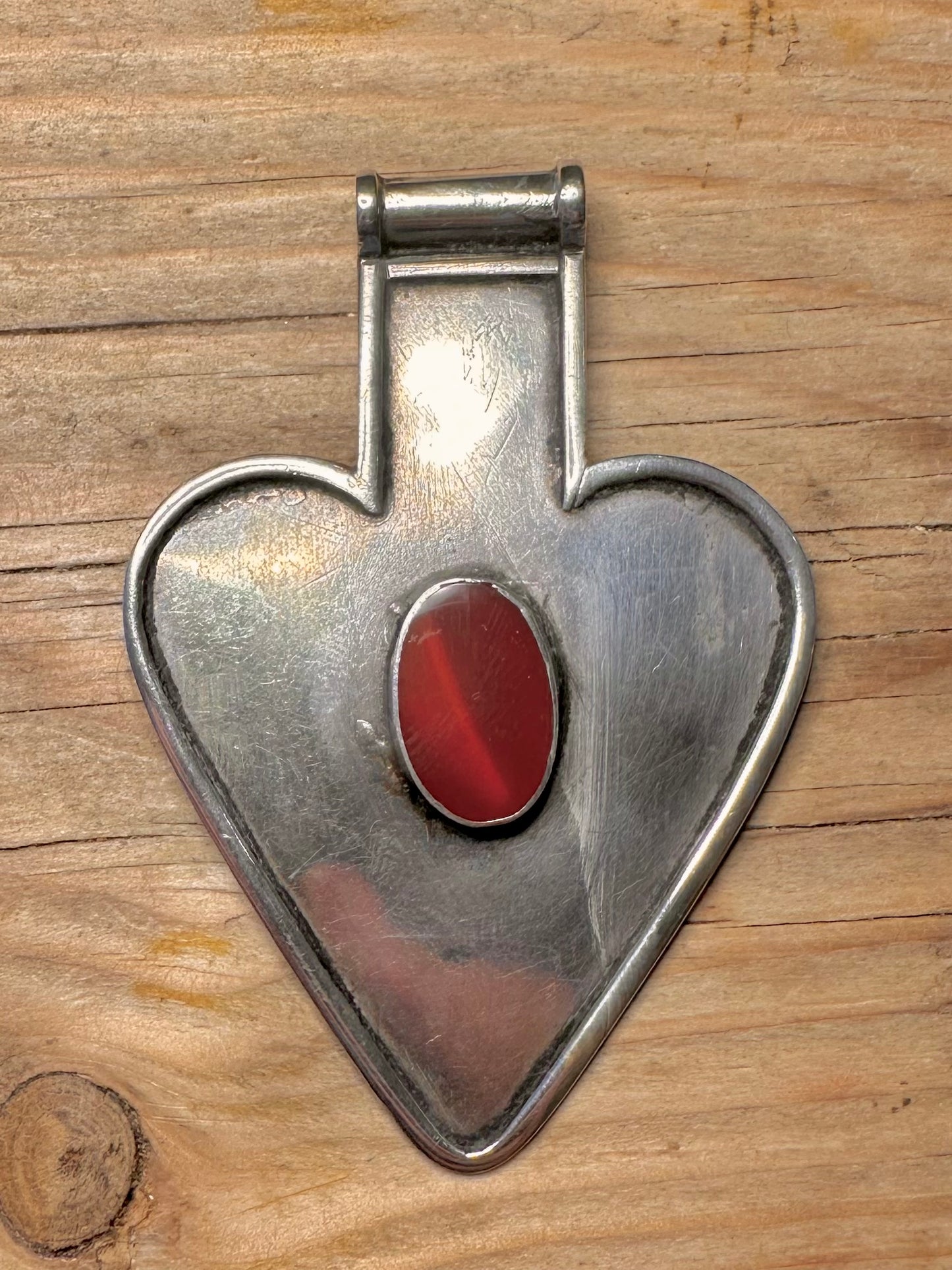 Vintage Karneol Tribal 925 Silber Anhänger