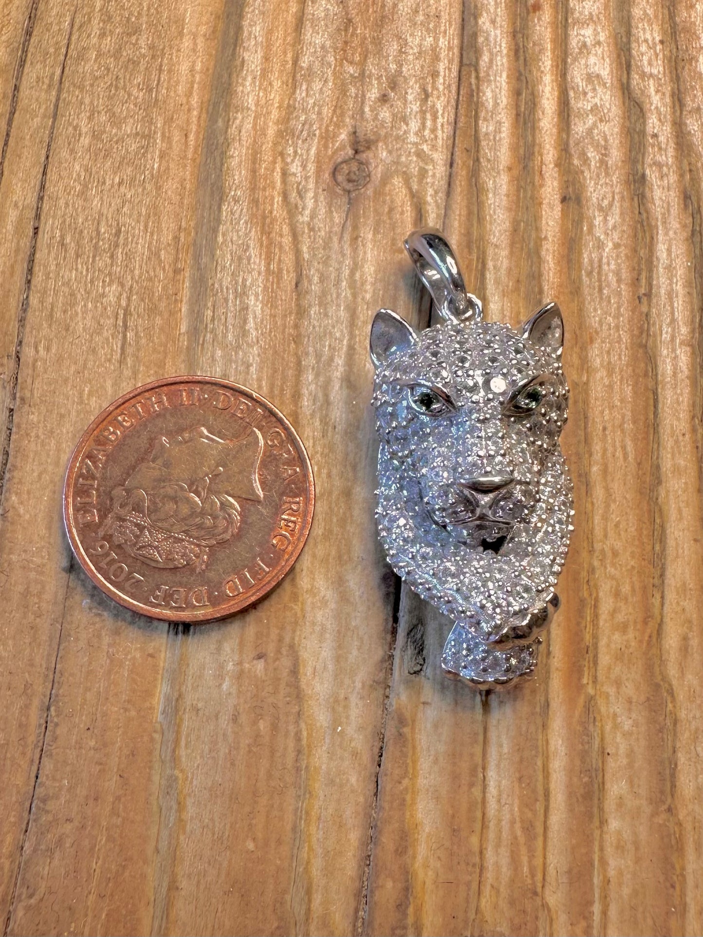 Tova Panther Cubic Zirconia 925 Sterling Silver Pendant