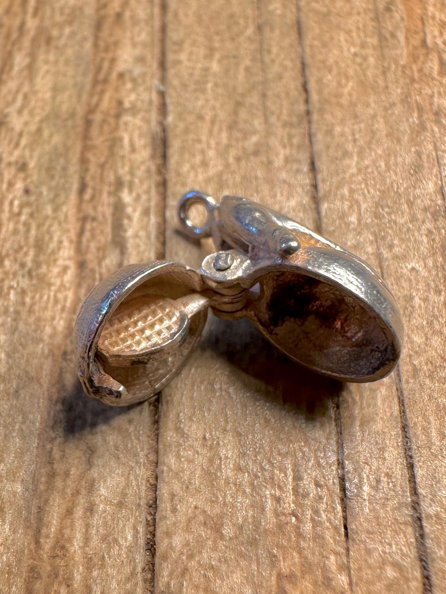 Vintage Hand Holding Ball with Racket inside 925 Sterling Silver Charm Pendant