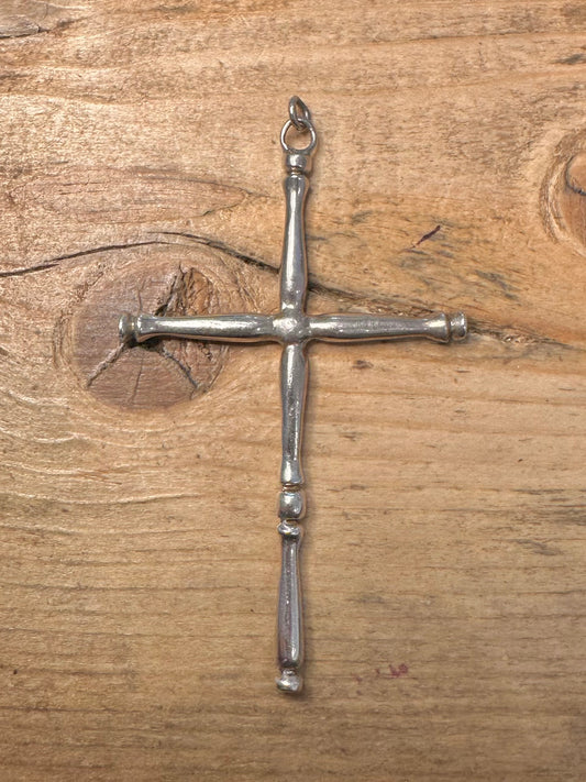 Vintage Unique Cross 925 Silver Pendant