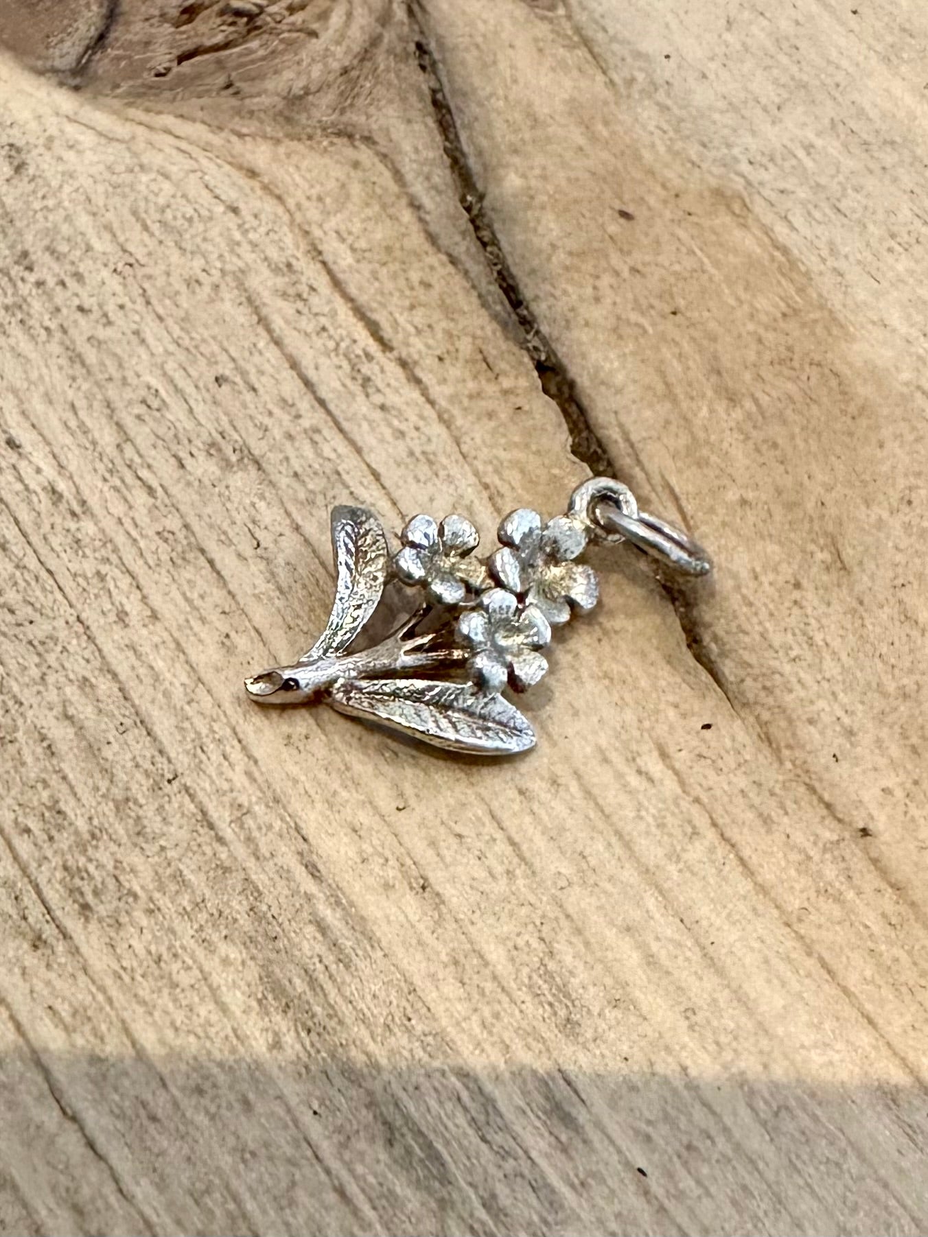 Vintage Three Flowers 925 Silver Pendant