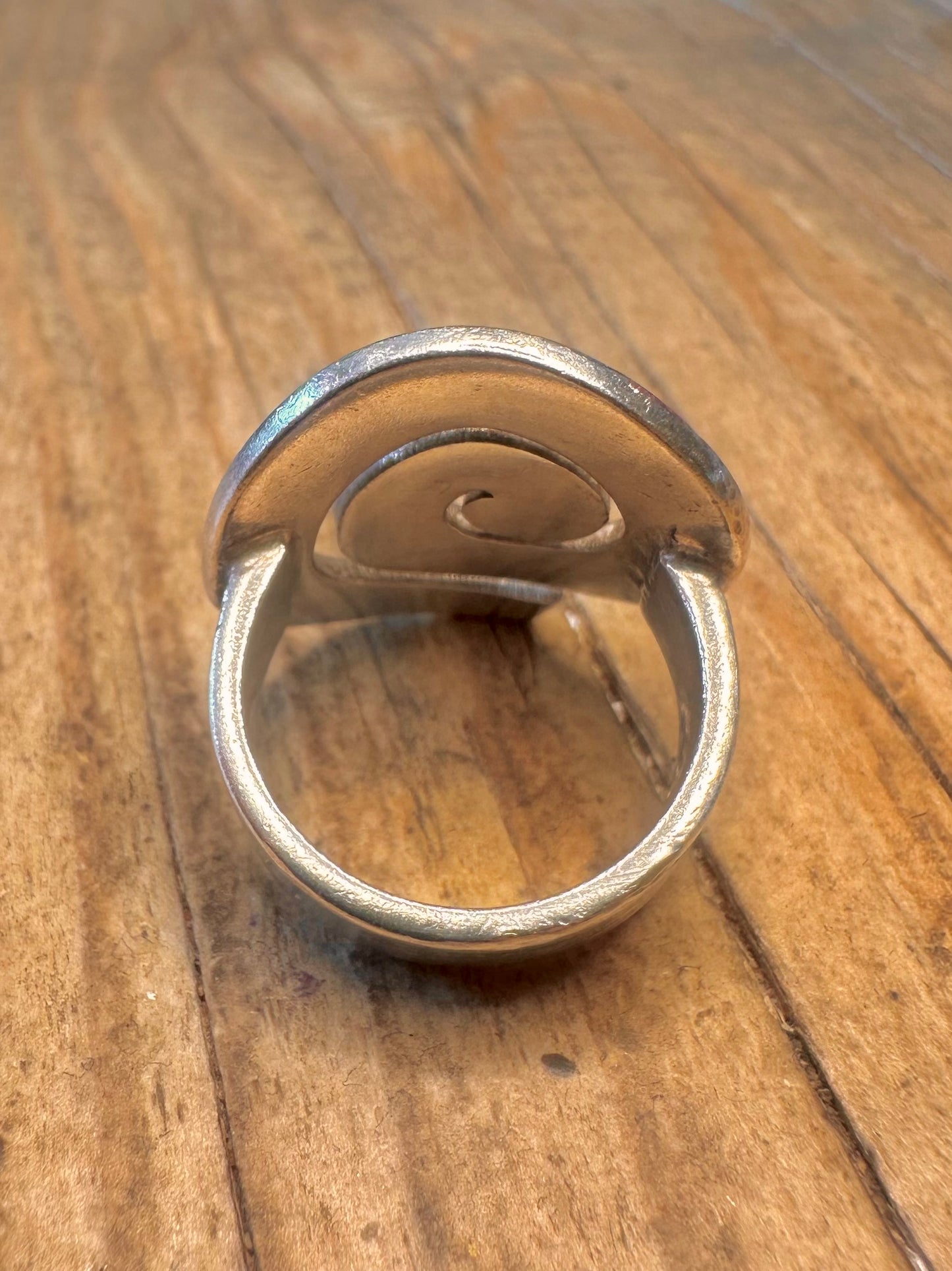 Abstrakter Wirbel 925 Sterlingsilber Ring Gr. L