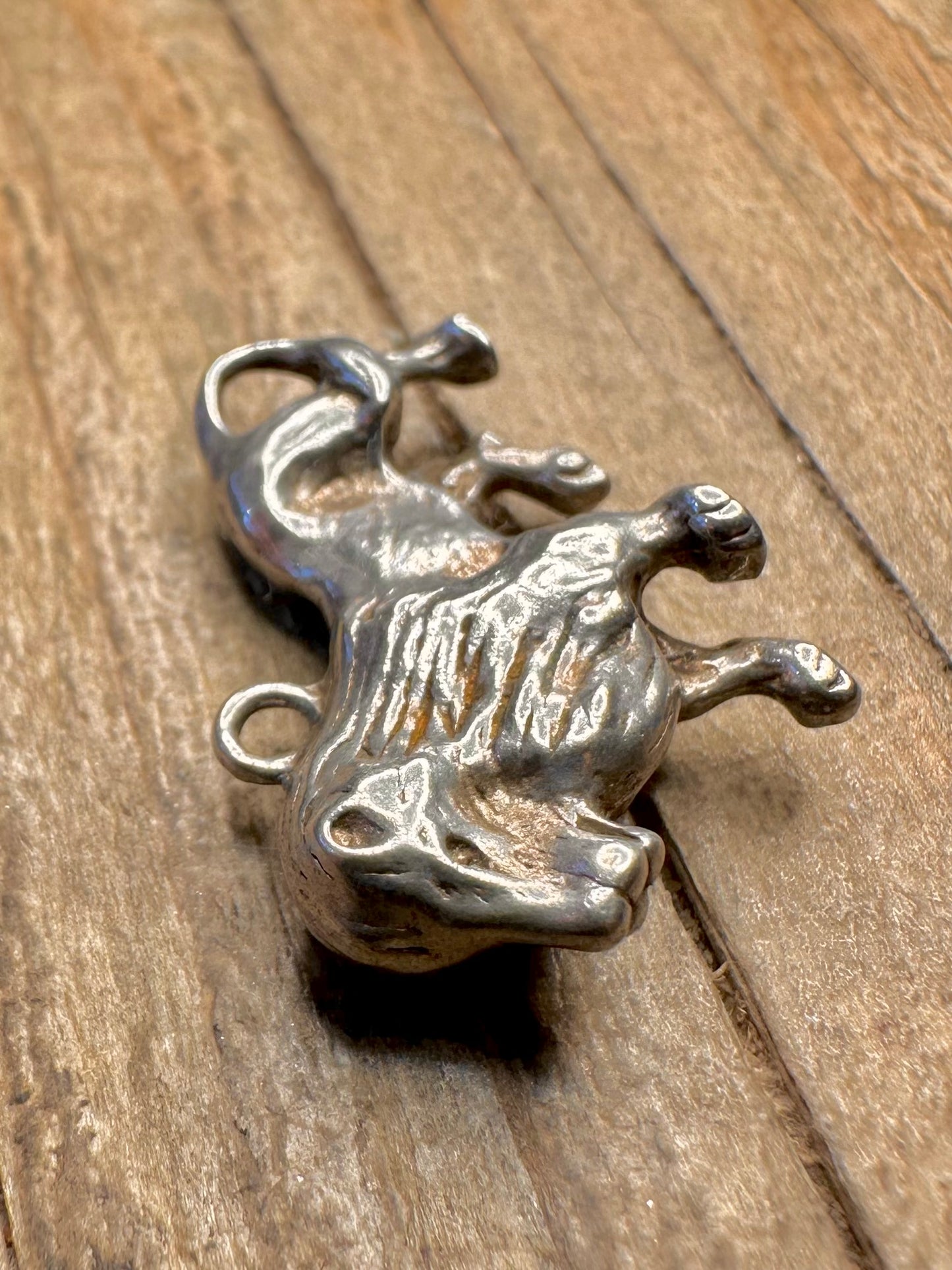 Vintage 1972 Löwe aus massivem 925er Sterlingsilber, Anhänger