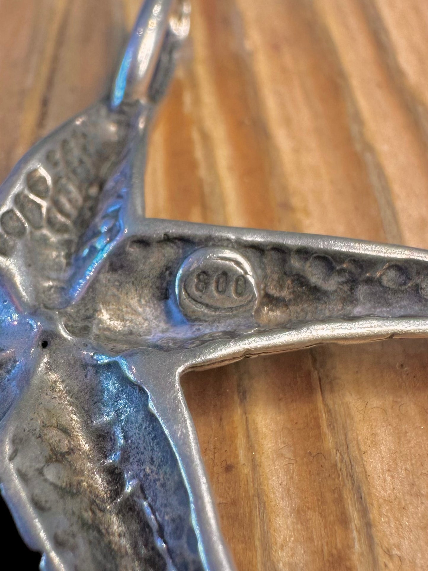 Large Star Fish Detailed 800 Silver Pendant