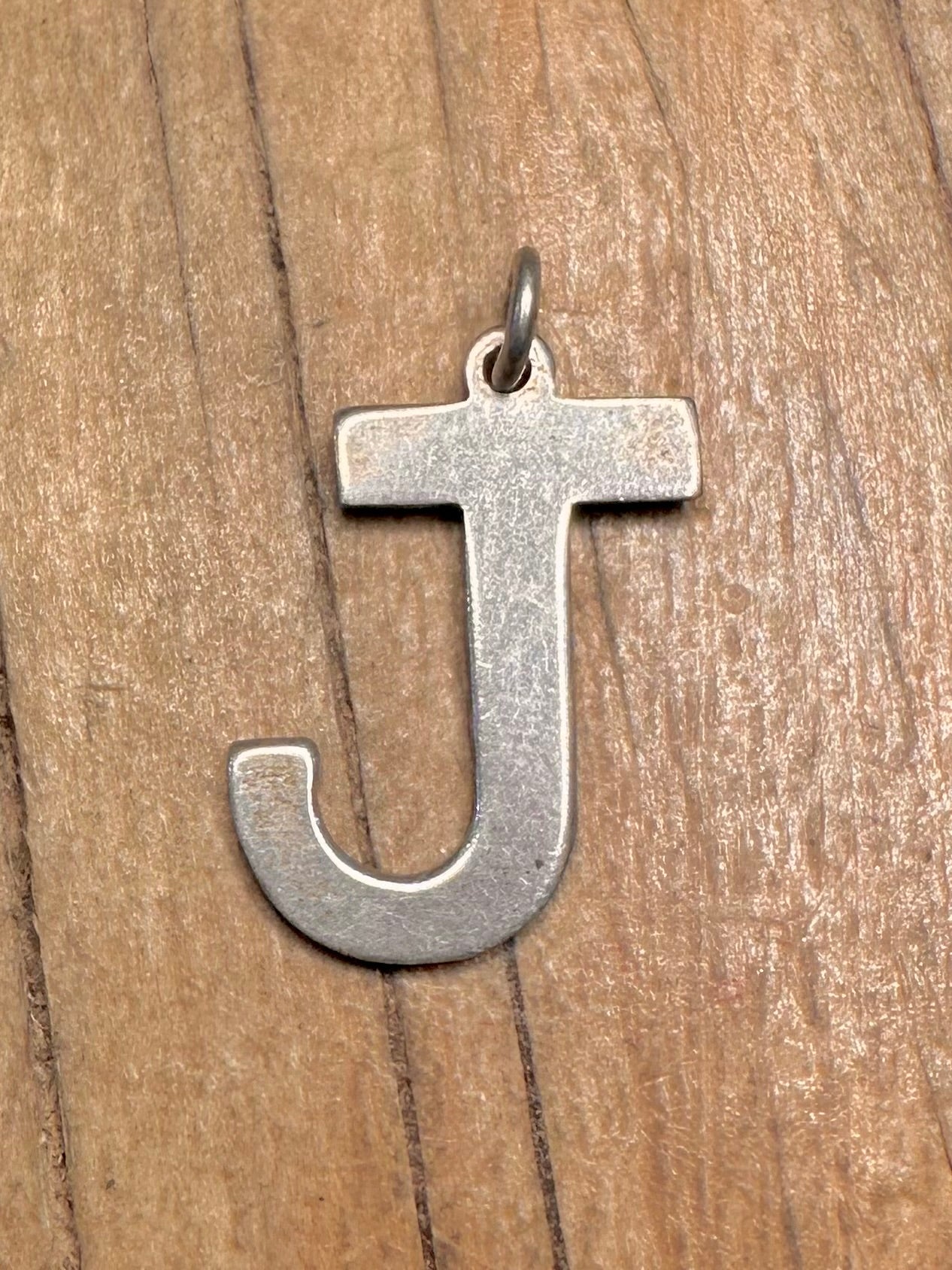 Vintage Letter J 925 Sterling silver Pendant