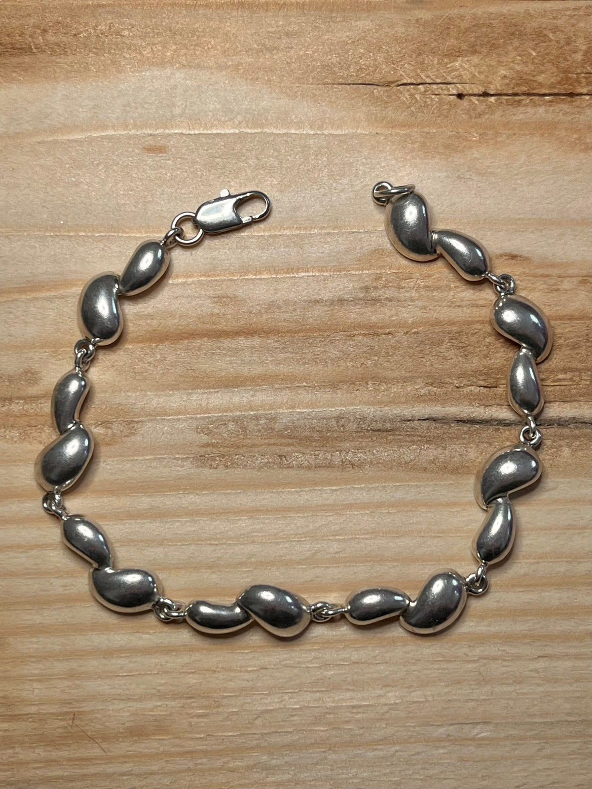 Pebble Link 925 Sterling Silver 7.5 Inch Bracelet