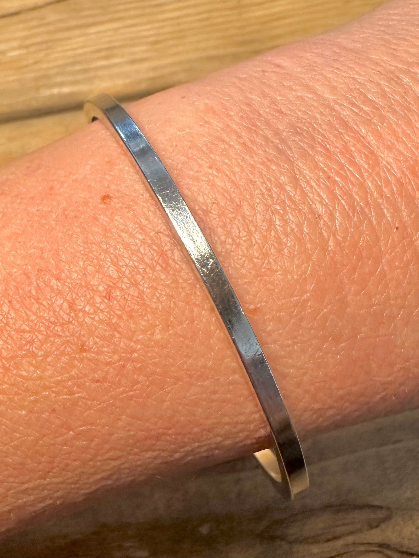 Vintage 1991 Plain Heavy 925 Silver Bangle