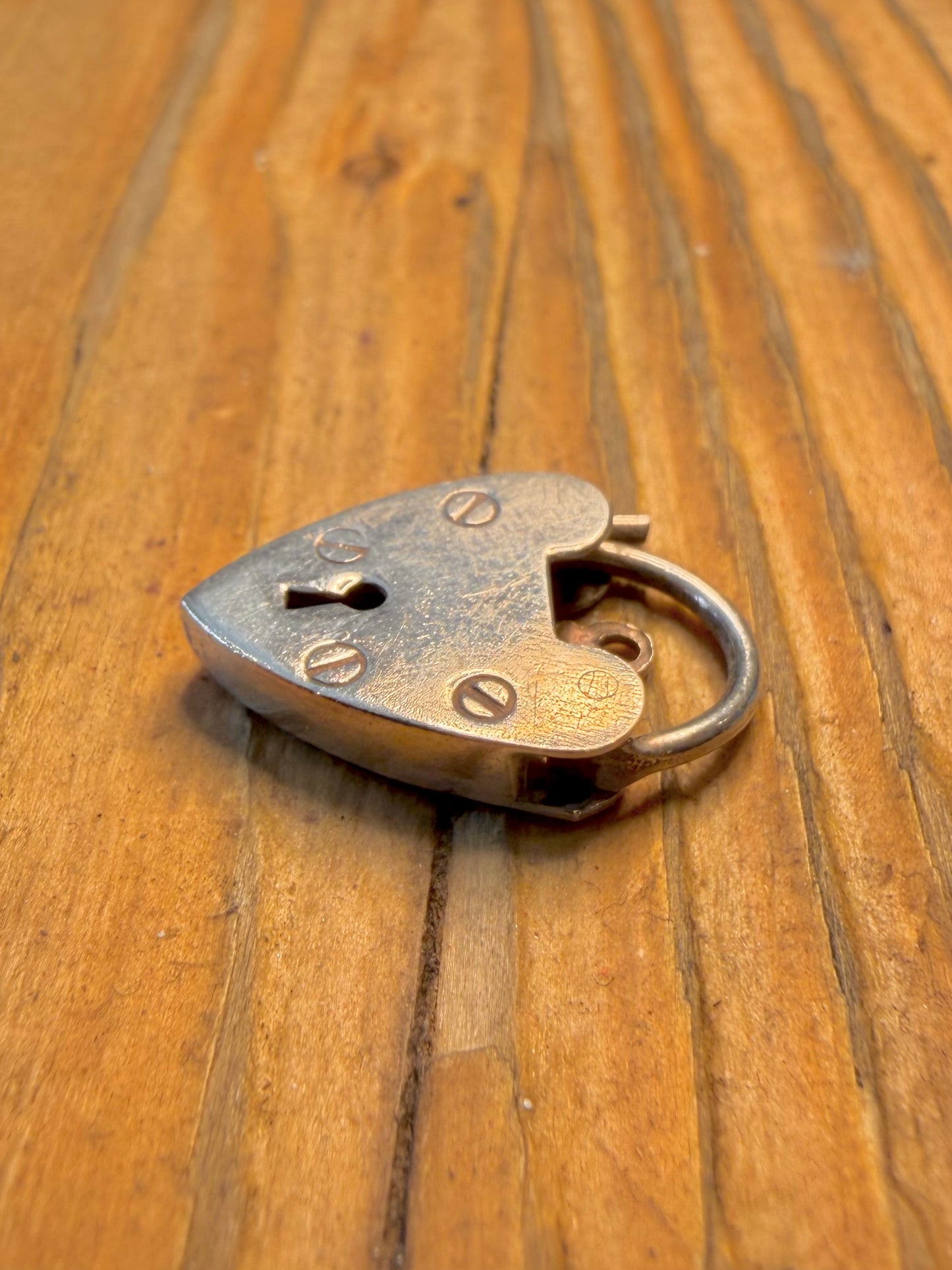 Heart 1975 Padlock Maker D&BS Birmingham 925 Sterling Silver Pendant