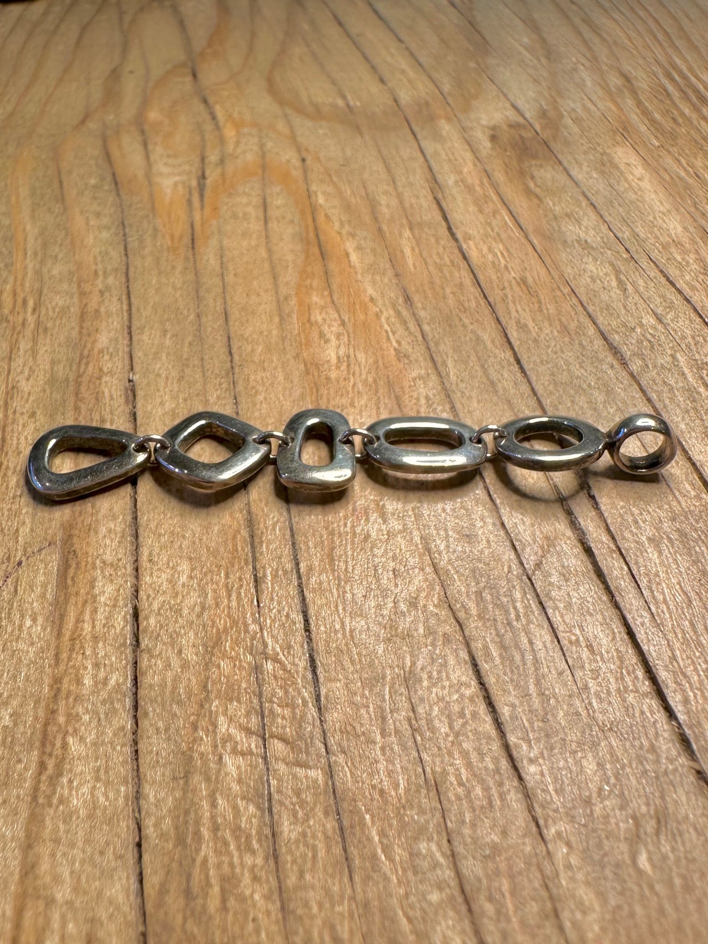 Modernist Abstract Shapes 925 Sterling Silver Pendant