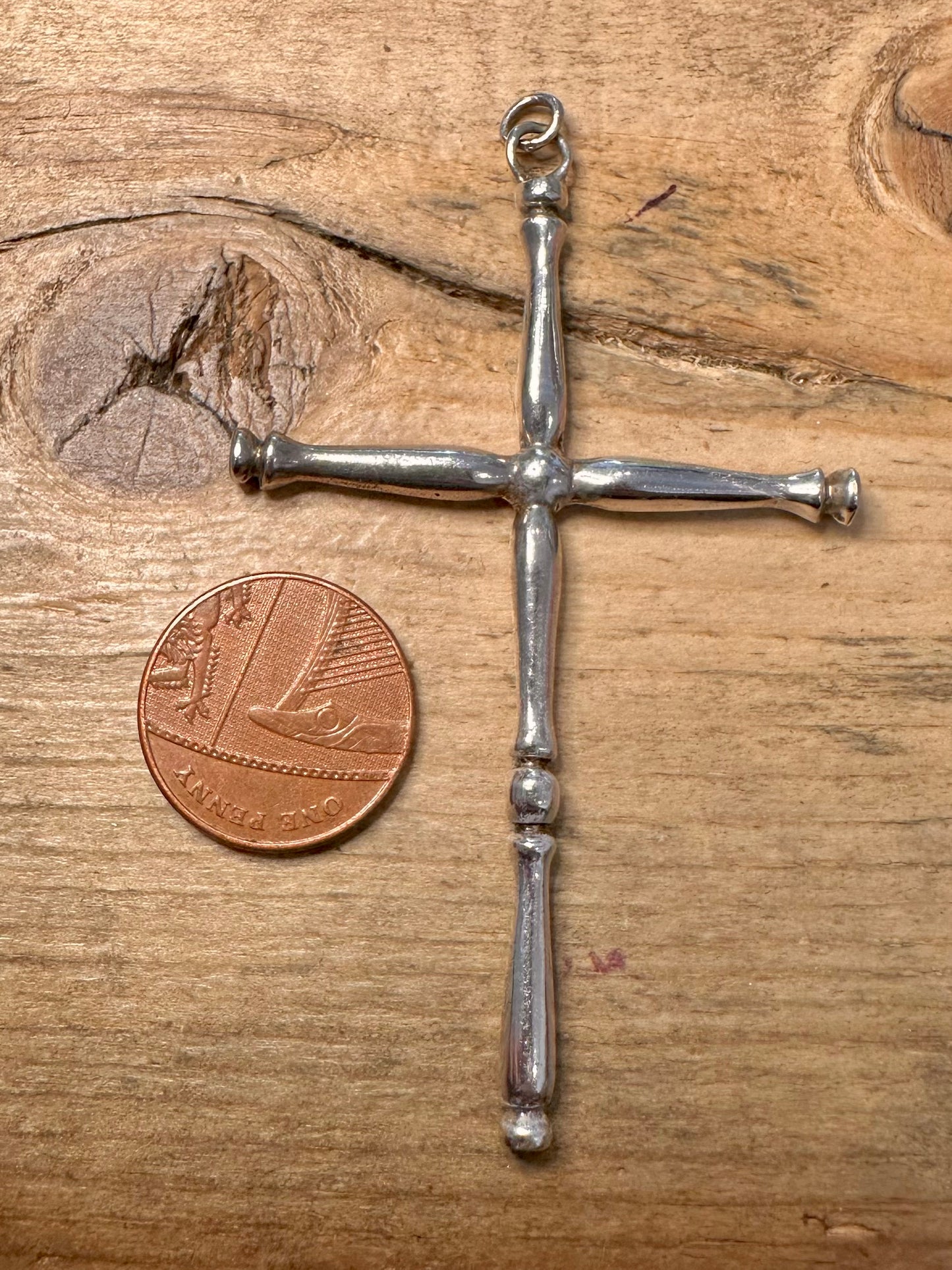 Vintage Unique Cross 925 Silver Pendant