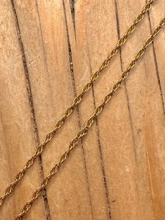 Vintage 9ct Gold Singapore Chain 23 inch Necklace