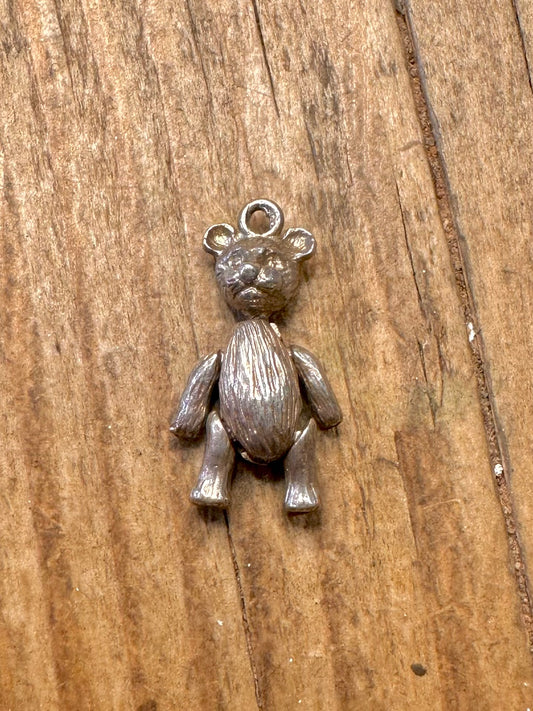 Teddybär Gelenkig 925 Sterling Silber Charm-Anhänger