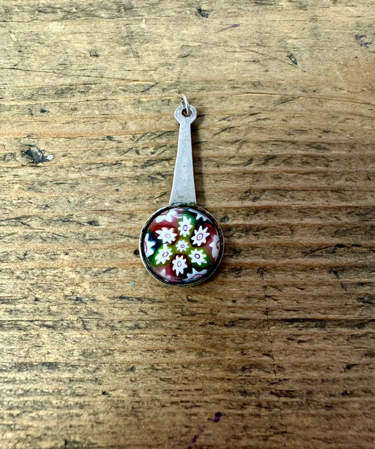 Vintage 1981 Millefiori Edinburgh 925 Silver Pendant