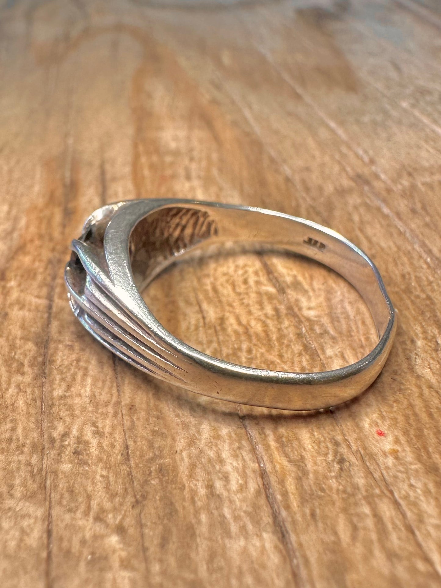 Vintage Garnet 925 Sterling Silver Size U Ring