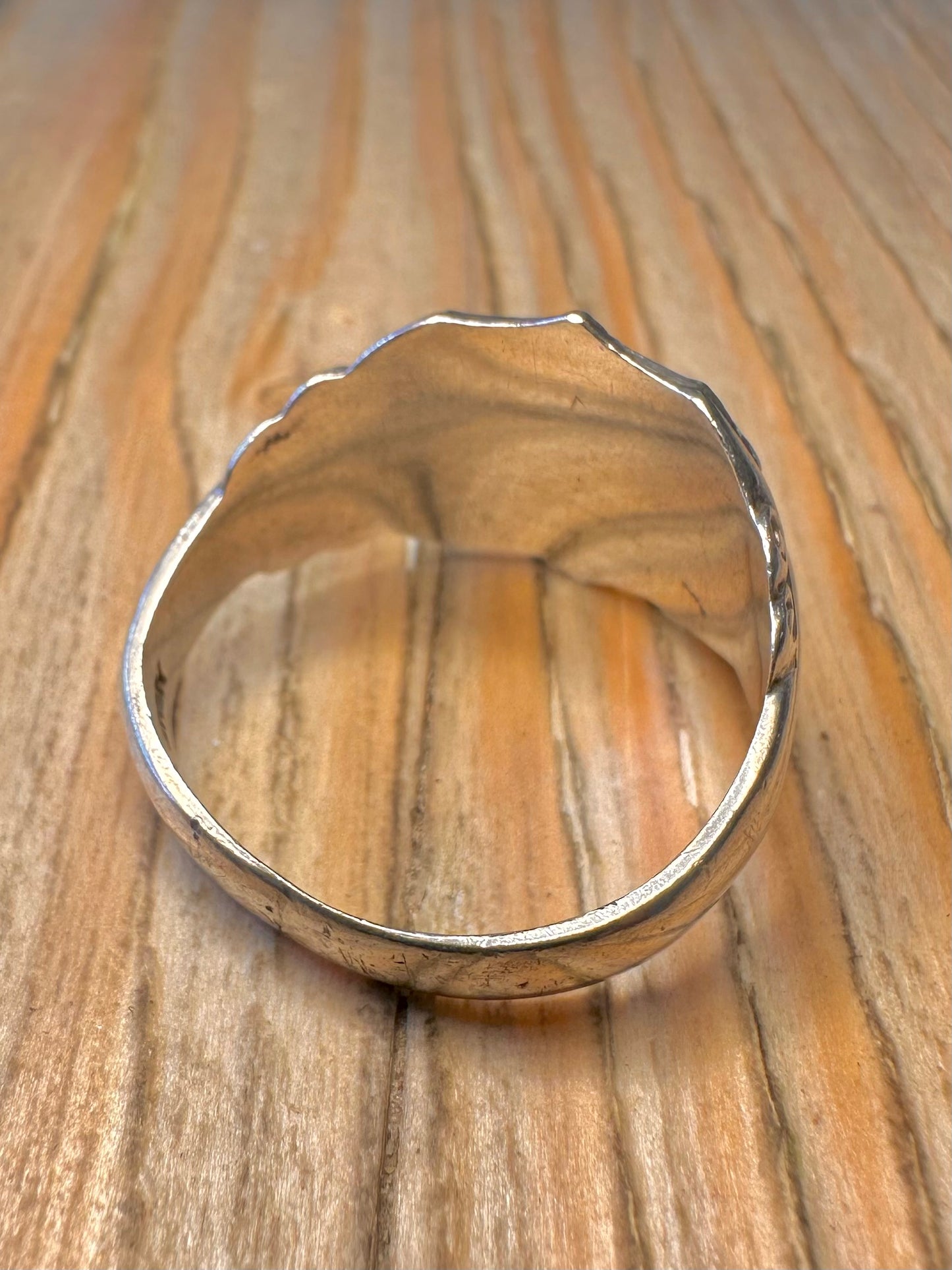 Vintage 1976 Star Engraved Signet 925 Sterling Silver Size W1/2 Ring