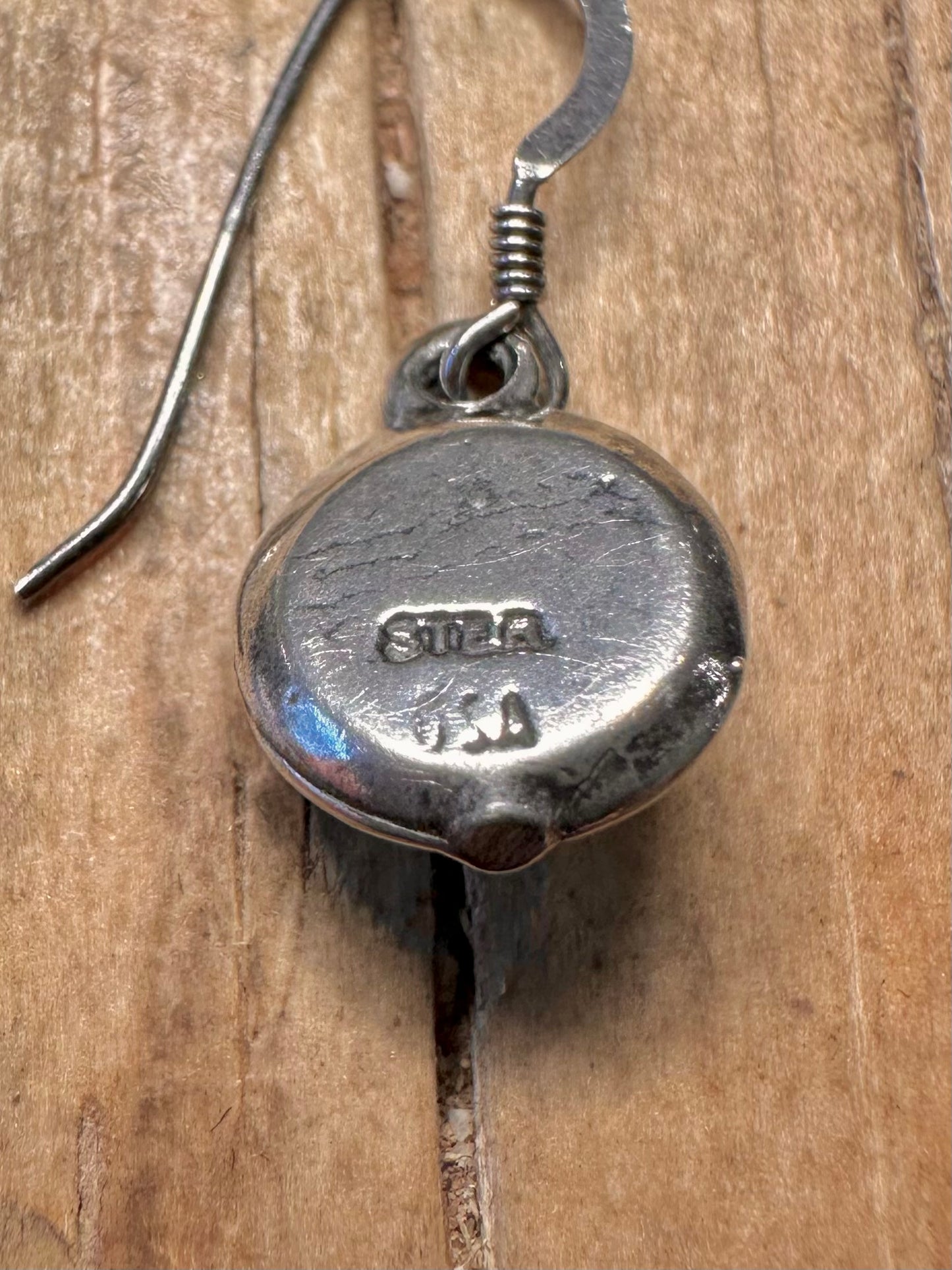 Vintage Turquoise Boho USA 925 Sterling Silver Earrings