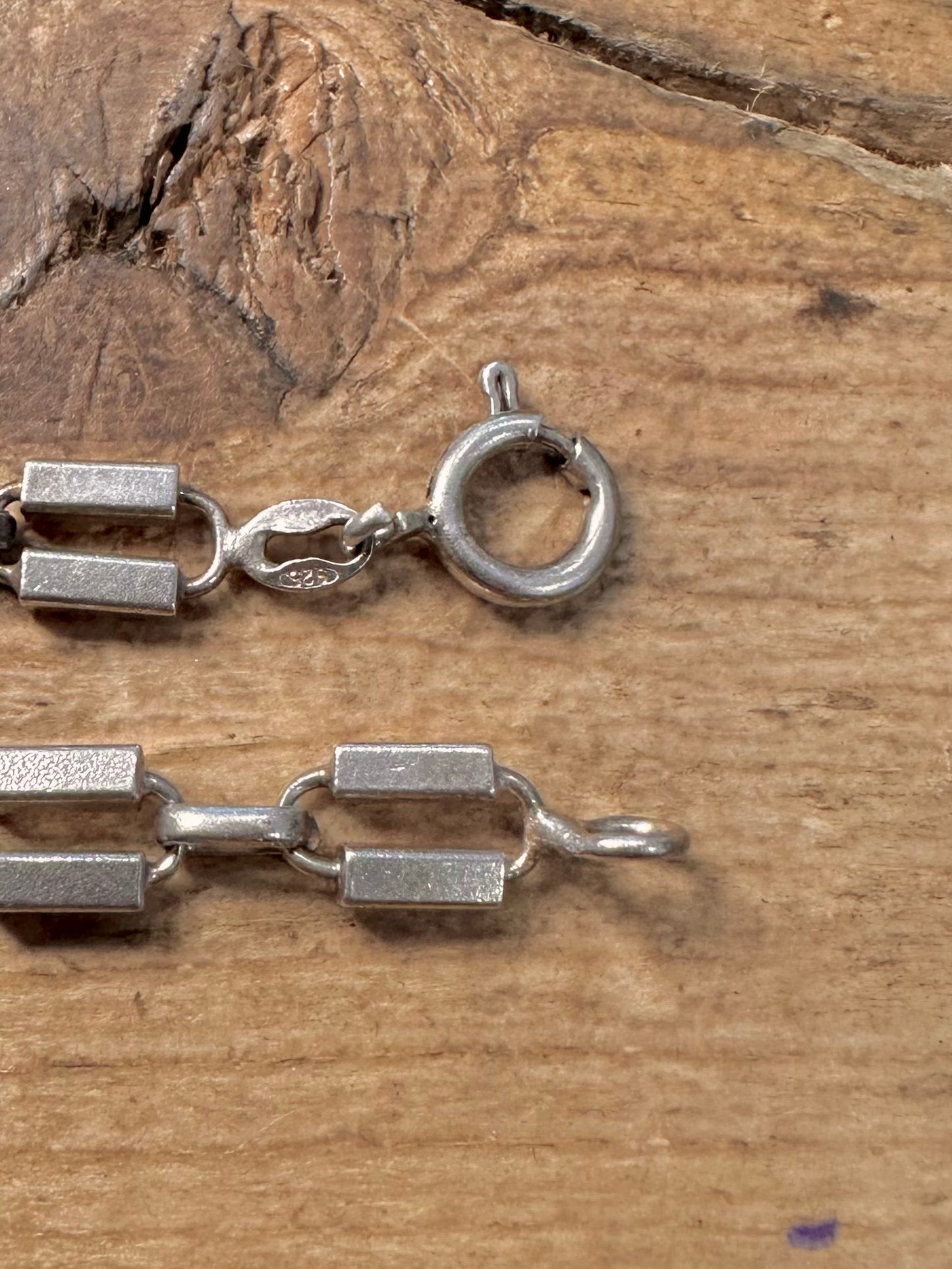 Vintage Unique Link Italy 925 Silver 7.5 inch Bracelet