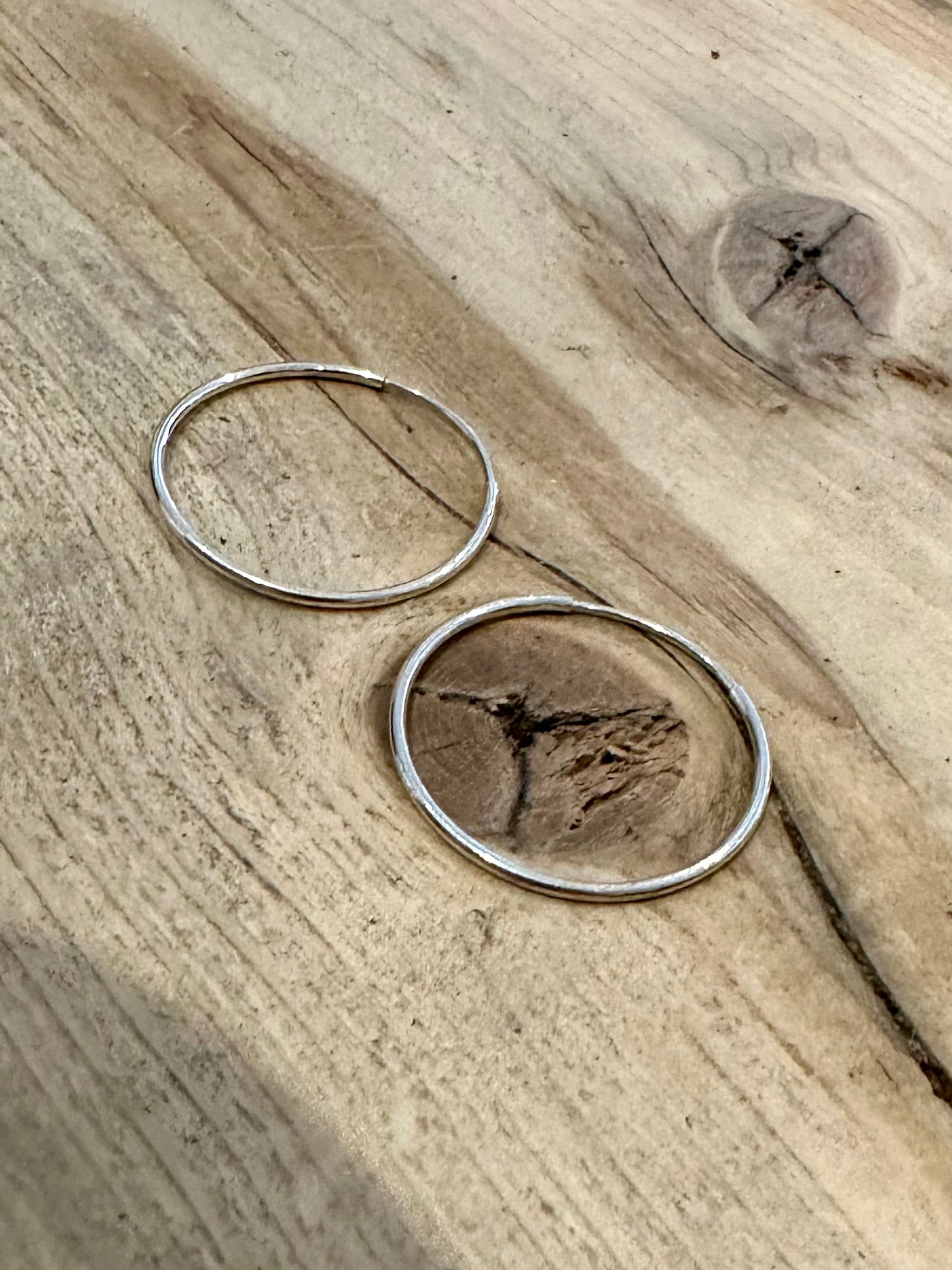 Modern Simple Hoops 925 Silver Earrings