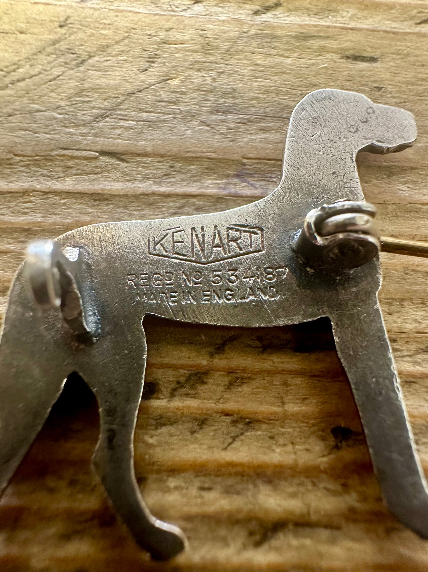 Vintage Kenart Great Dane Made in England Made in England Pewter Brooch