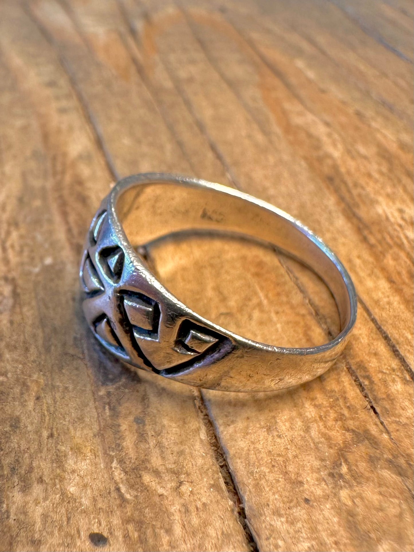 Fertig gravierte Formen 925er Sterlingsilber Ring Größe R1/2