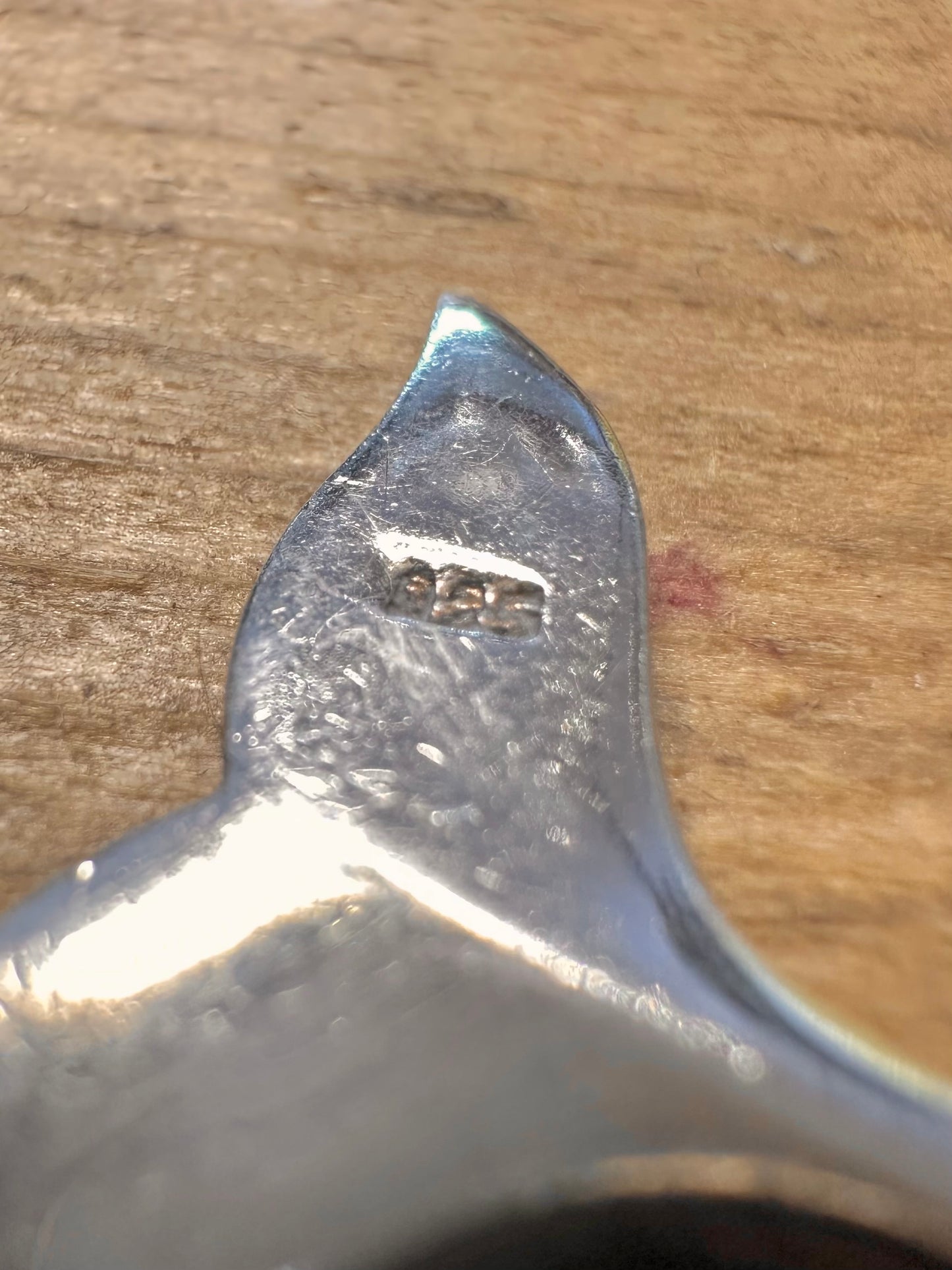 Vintage Whale Tail 925 Silver Pendant