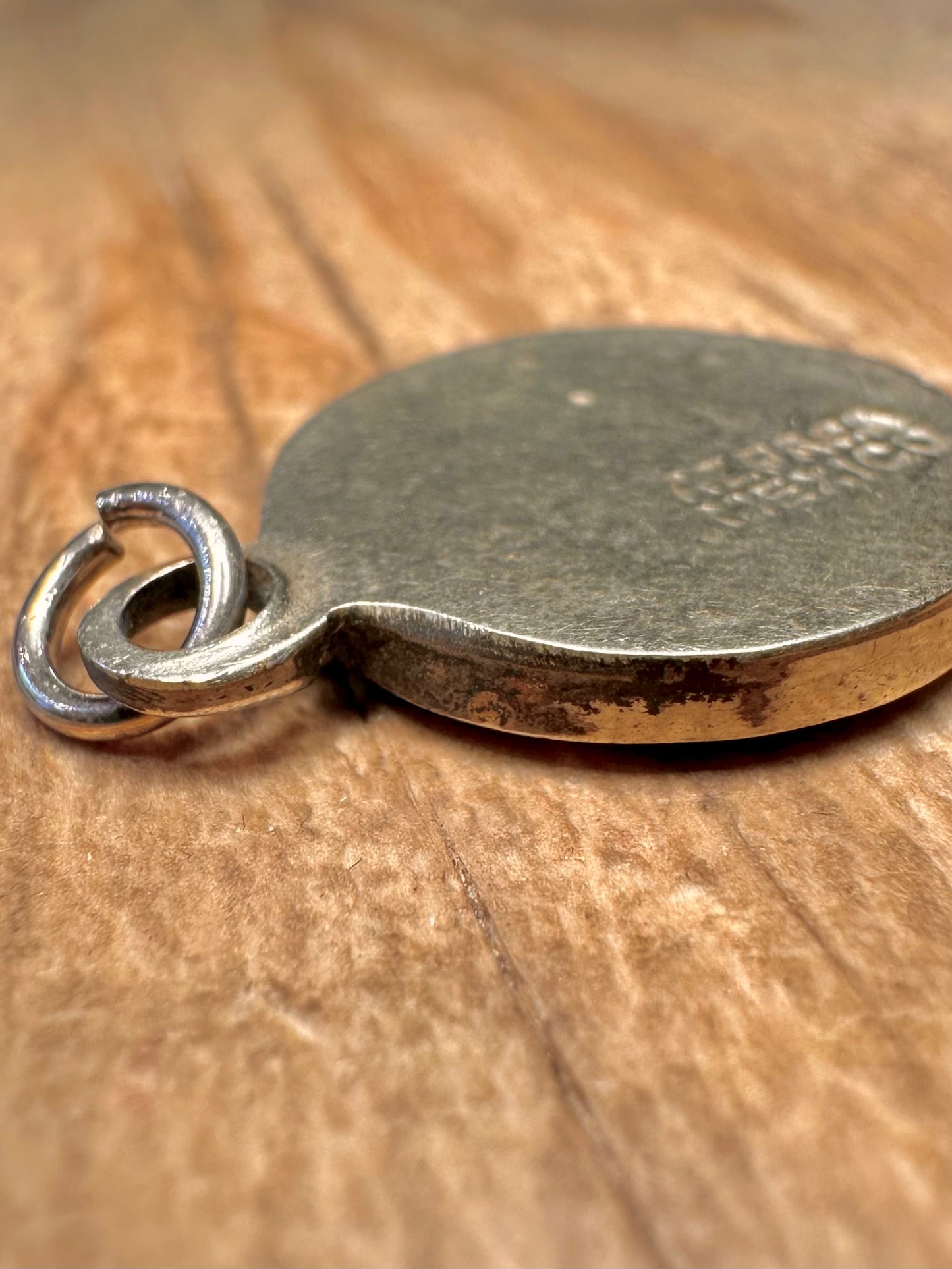Vintage Türkis Inlay Alpaka Silber Mexiko Anhänger