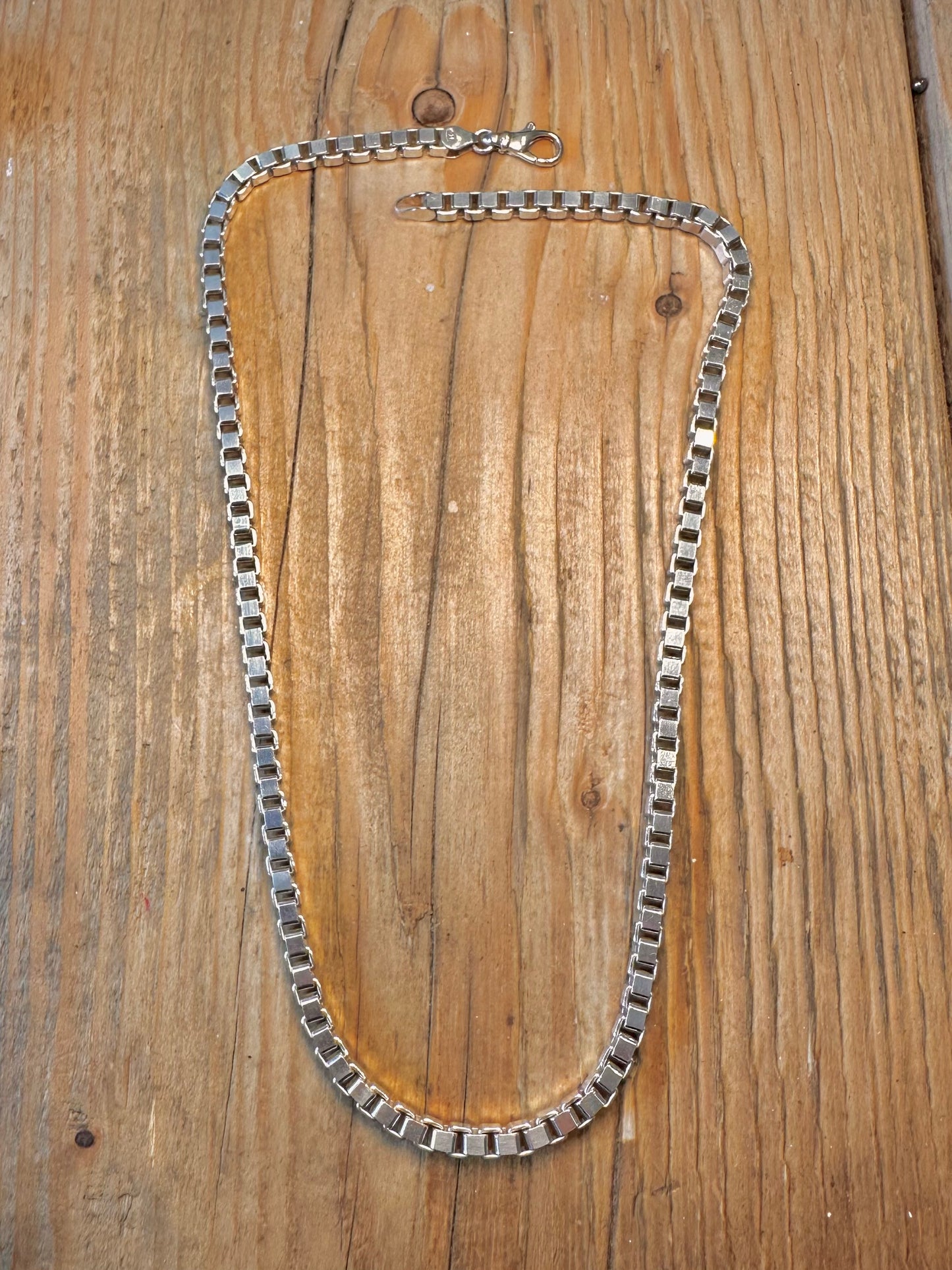 Chunky Box Chain 925 Sterling Silver 20 inch Necklace