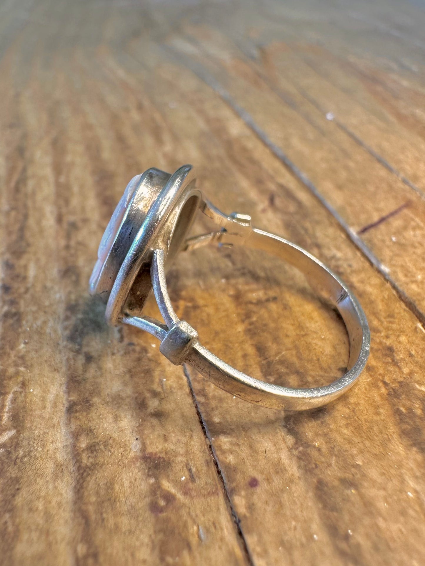Cameo Oval 800 Silver Size L Ring