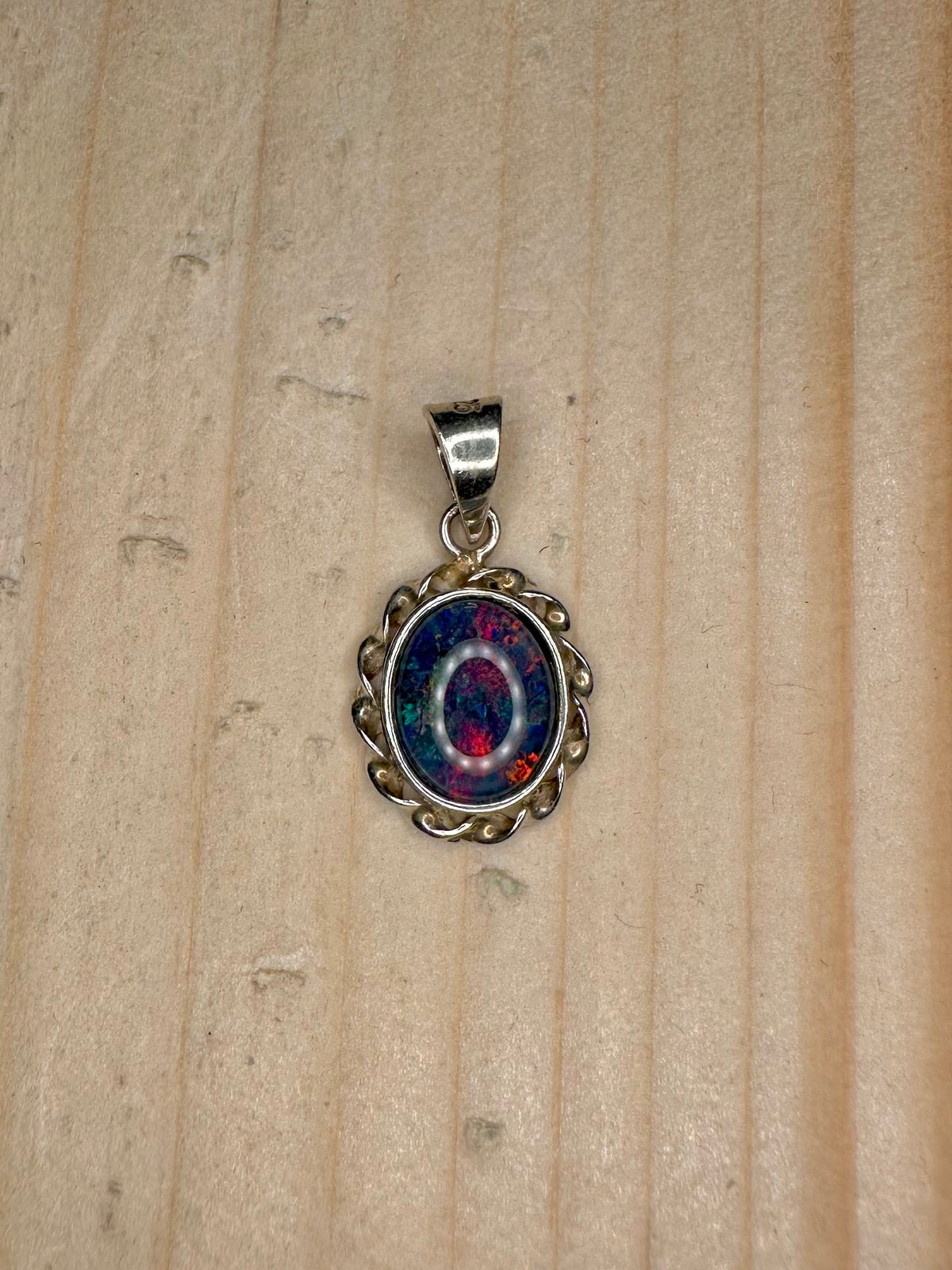Black Opal 925 Sterling Silver Pendant