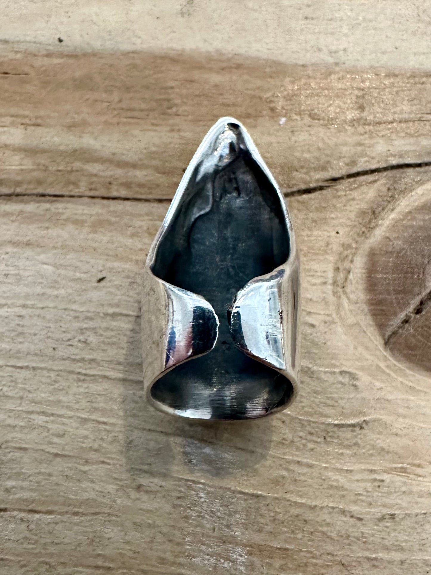 Unique Engraved Finger Tip 925 Silver Size Smaller than D Ring