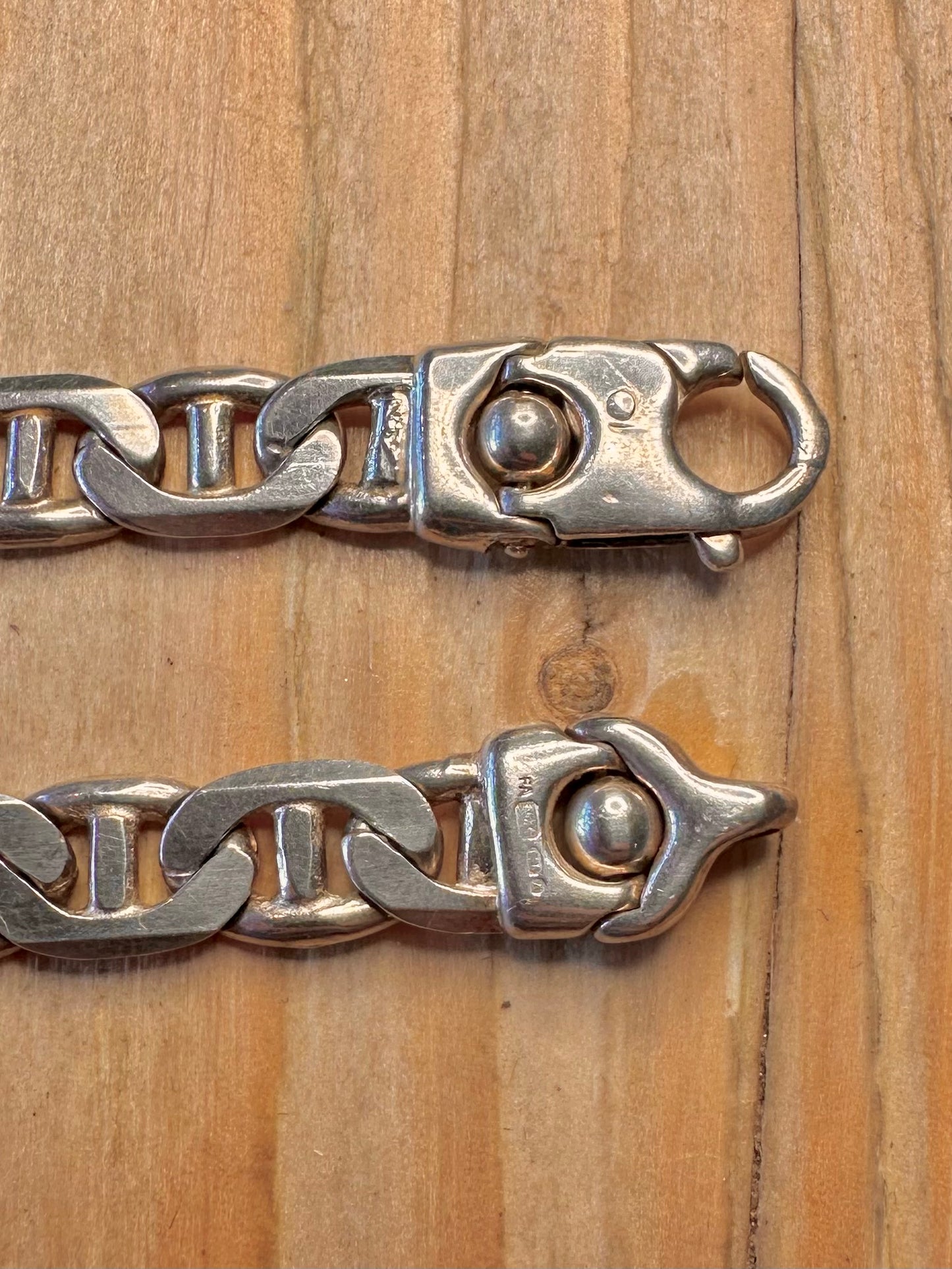 Vintage Unique Marina Ball 925 Sterling Silver 7.5 inch Bracelet